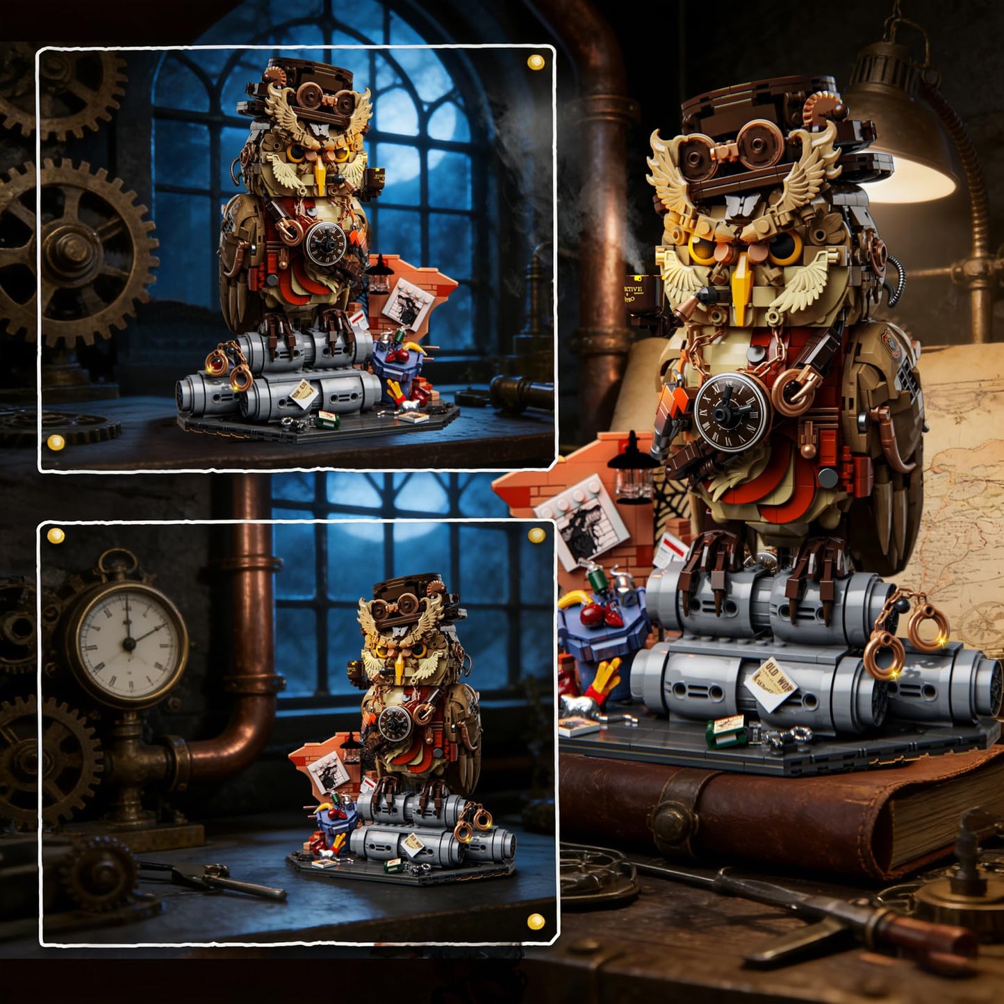 Ideas Detective Owl Building Block Set by AibangBuildzy – 1286 Pieces, LEGO-Compatible