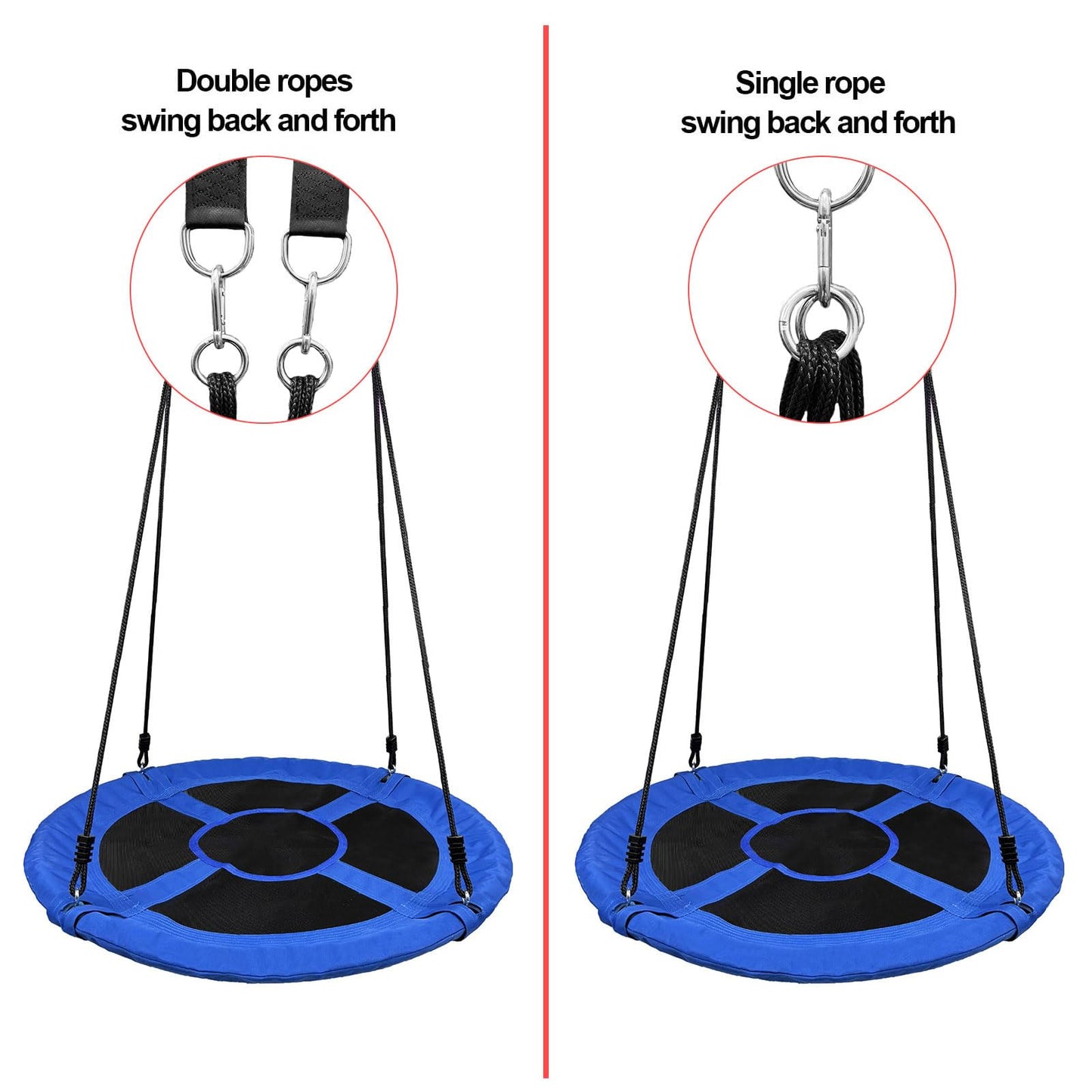 AIBETOMG Tree Swing 40-Inch Saucer – 900 lbs Capacity, Adjustable Straps