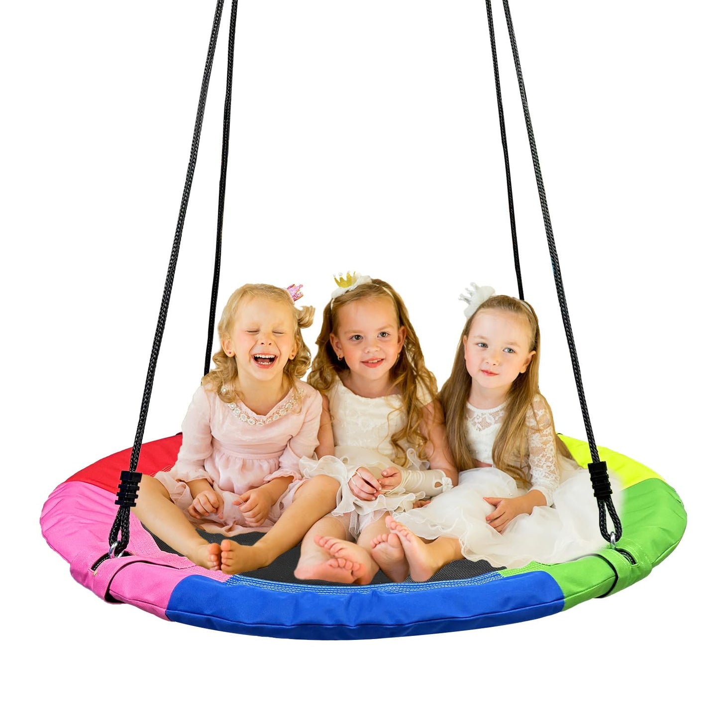 AIBETOMG 40-Inch Tree Swing Saucer — 900 lb Capacity, Adjustable Straps, All-Weather Oxford 900D