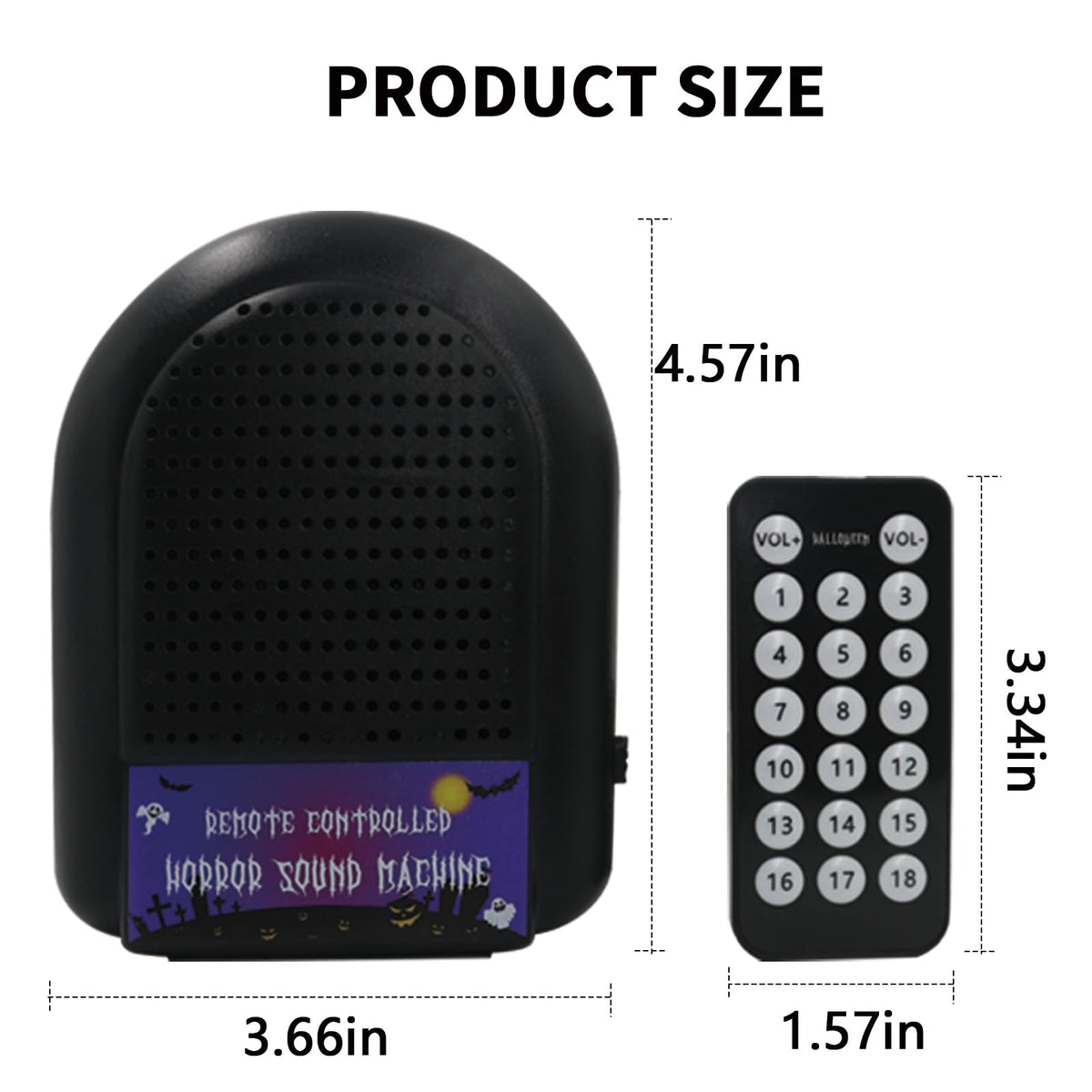 Aibitu Remote-Controlled Horror Sound Machine – 18 Voices, Office Prank & Ambient Effects