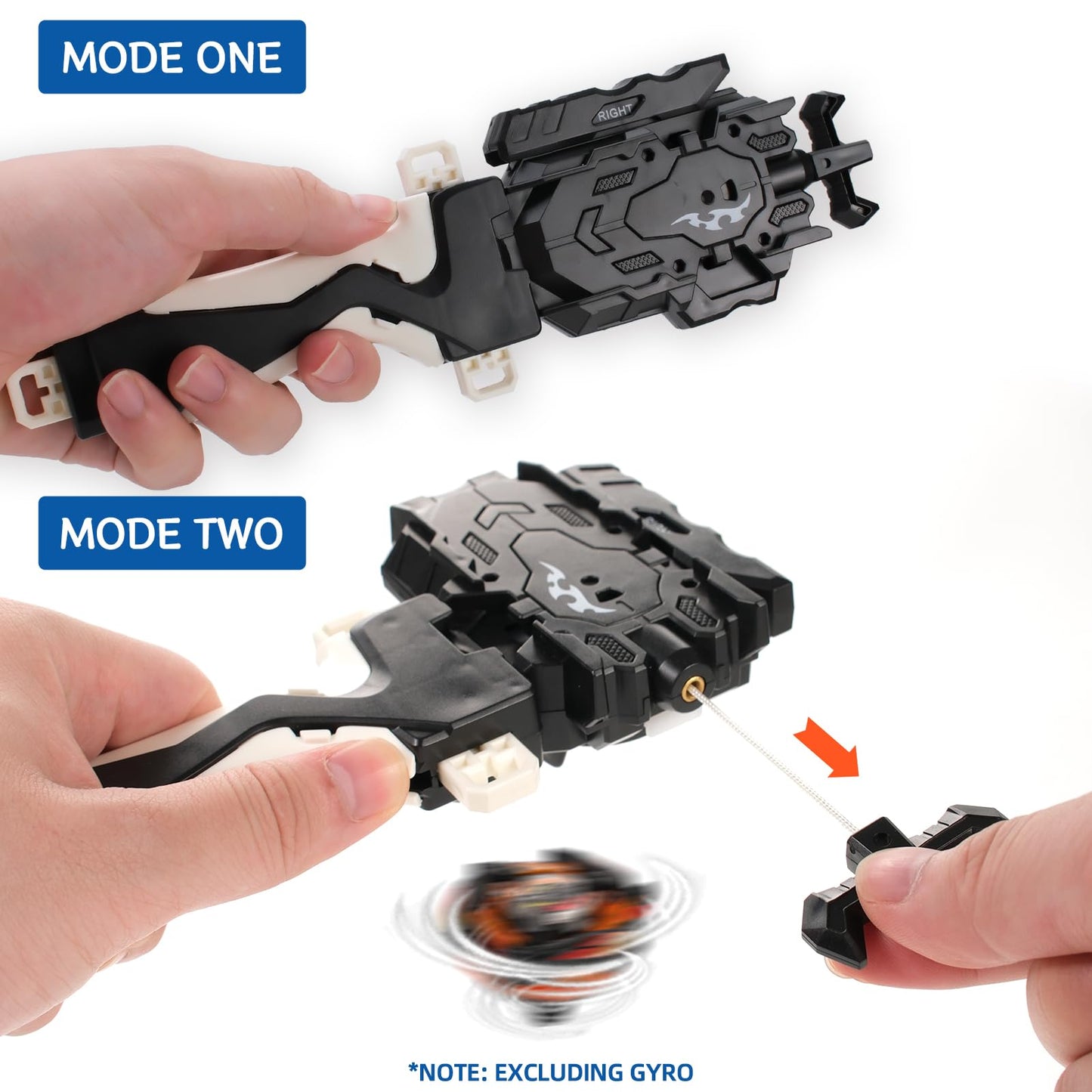 AIBREAY 2-Pack String Launchers & Grips for Burst Gyros – Left/Right Spin