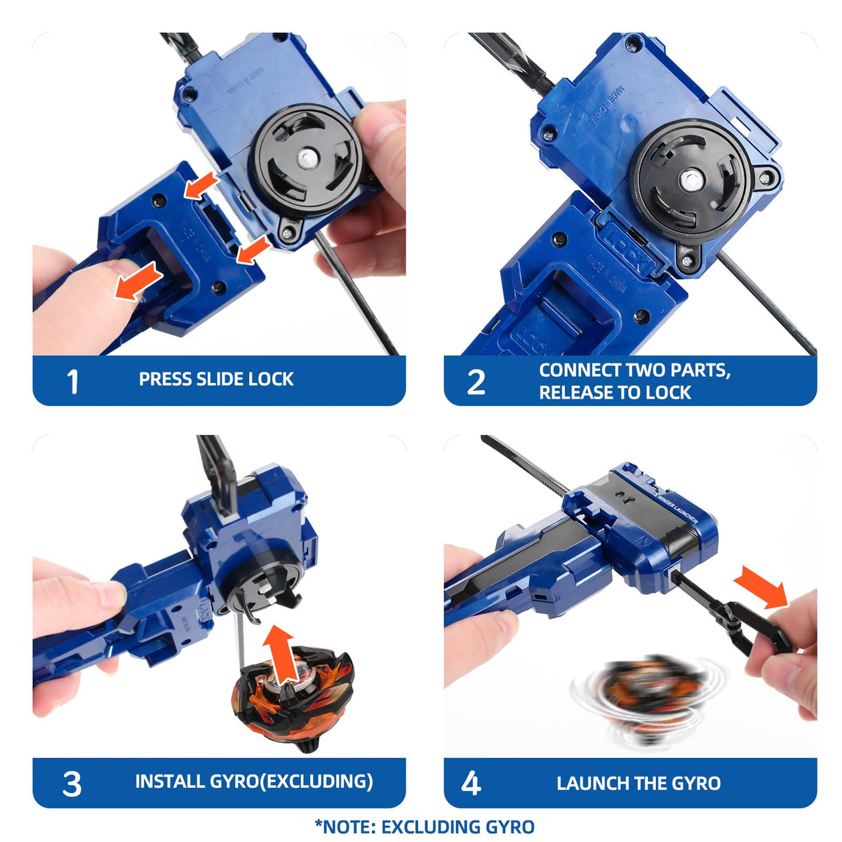 AIBREAY X Winder Launcher with X Grip – Blue for Easy Control