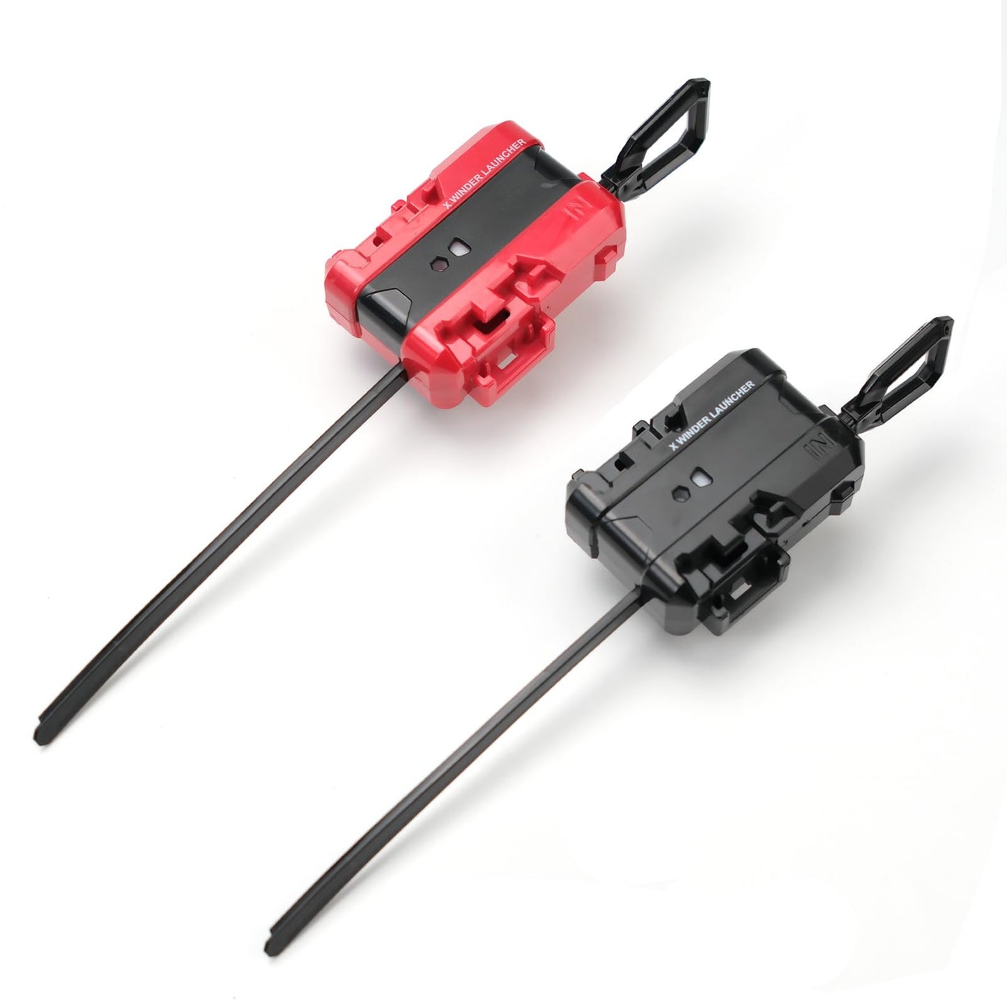 AIBREAY 2 Pack X Winder Launcher – Gyro Launcher Set for X Series Right-Spinning Tops (Red + Black)