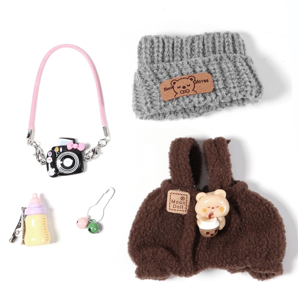 AICase 17cm Doll Clothes Set | 3-Piece Brown Outfit for 17cm Dolls