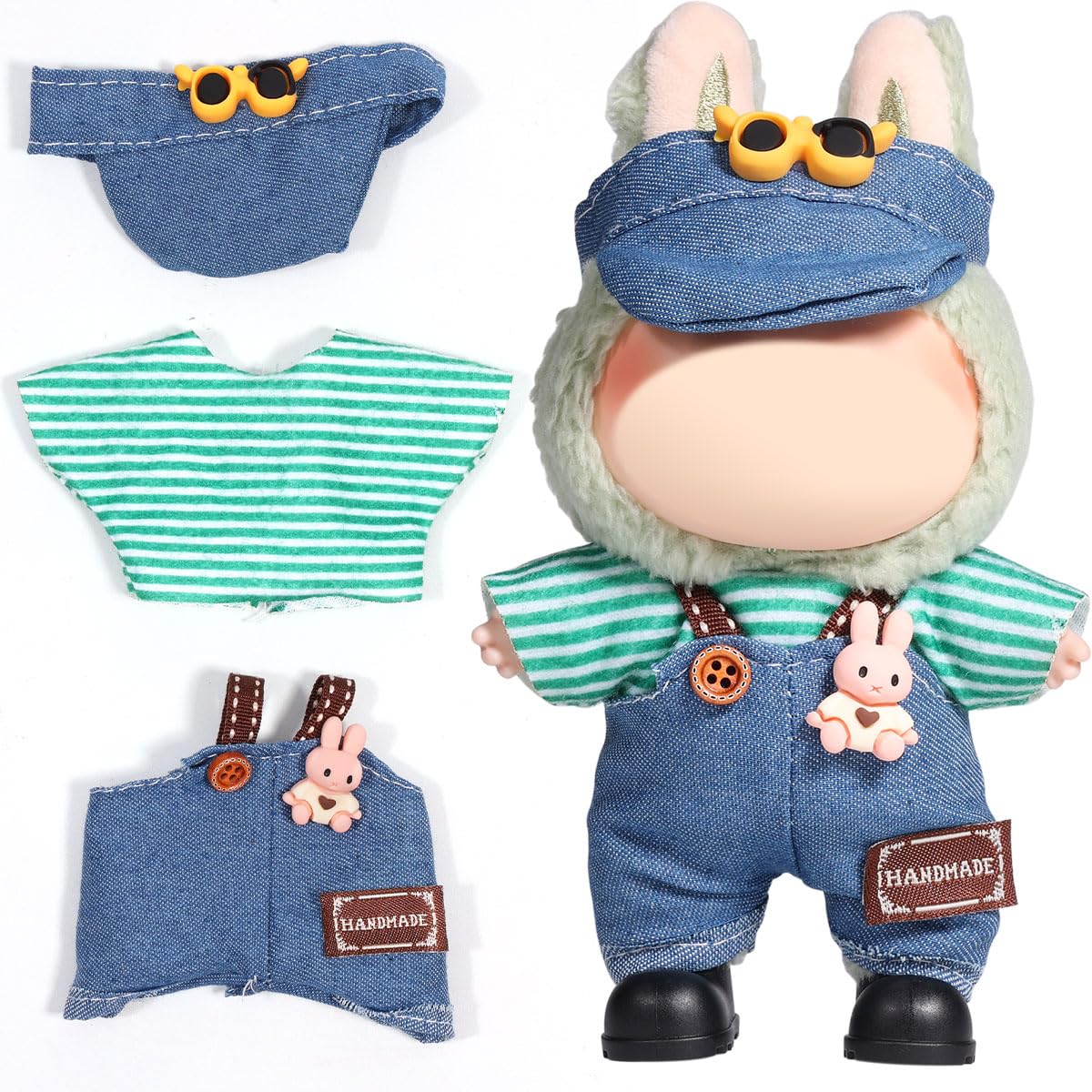 AICase 17cm Doll Clothes Set – 3-Piece Crochet Outfit with Hat