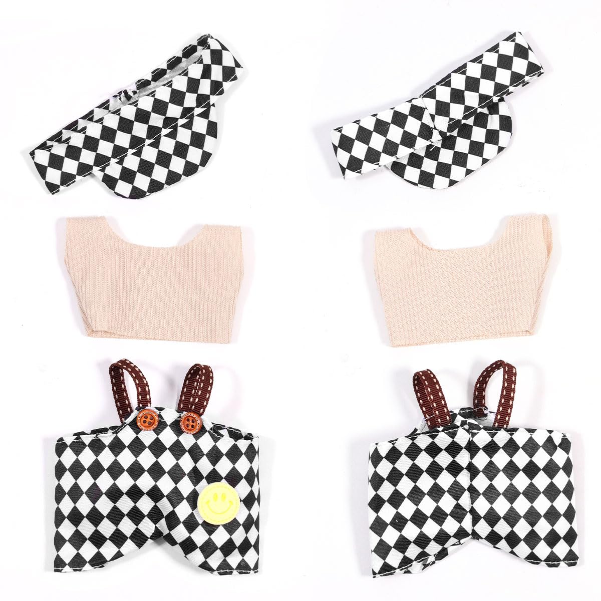AICase 17cm Doll Clothes Set – 3-Piece Crochet Outfit with Hat for 17cm Dolls