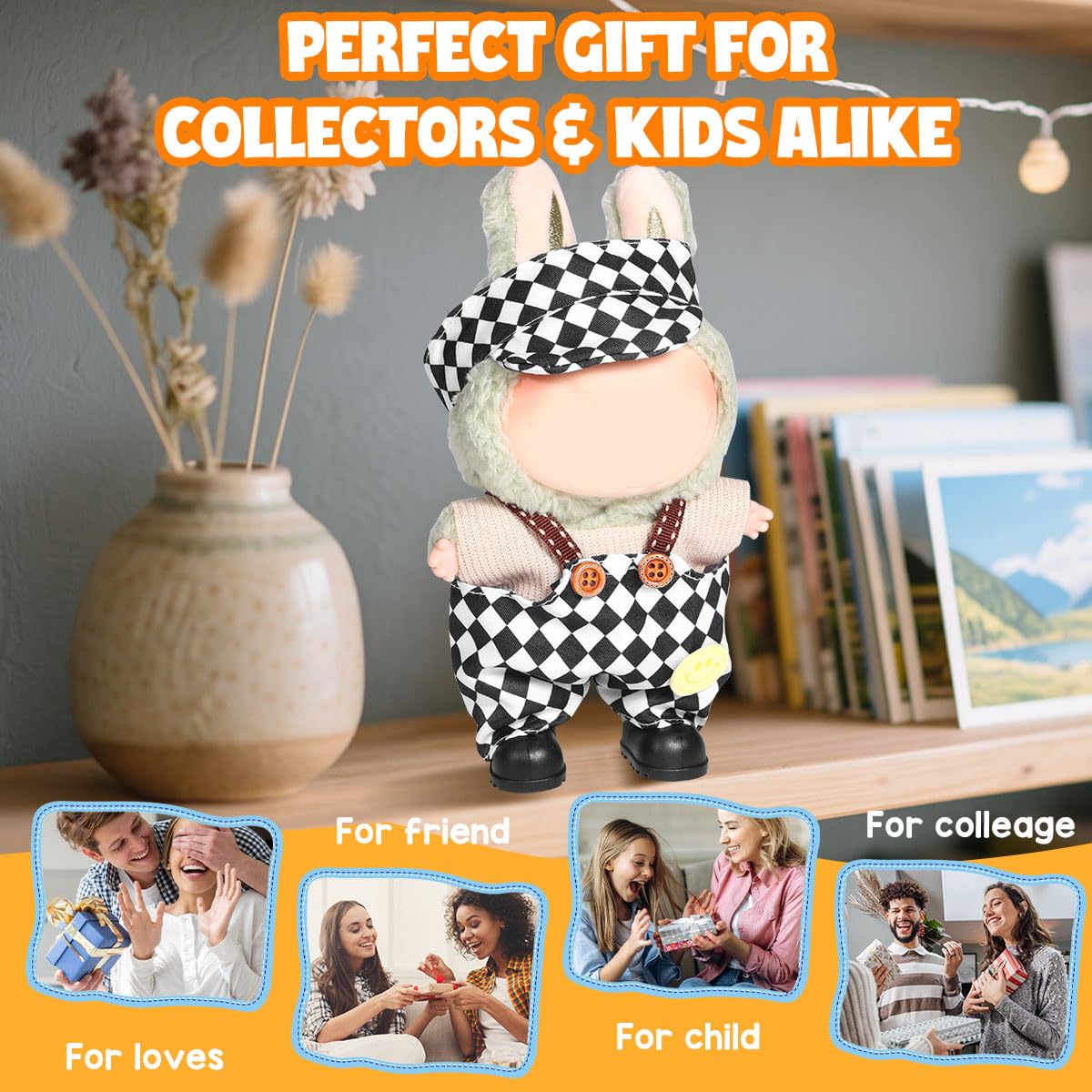 AICase 17cm Doll Clothes Set – 3-Piece Crochet Outfit with Hat for 17cm Dolls