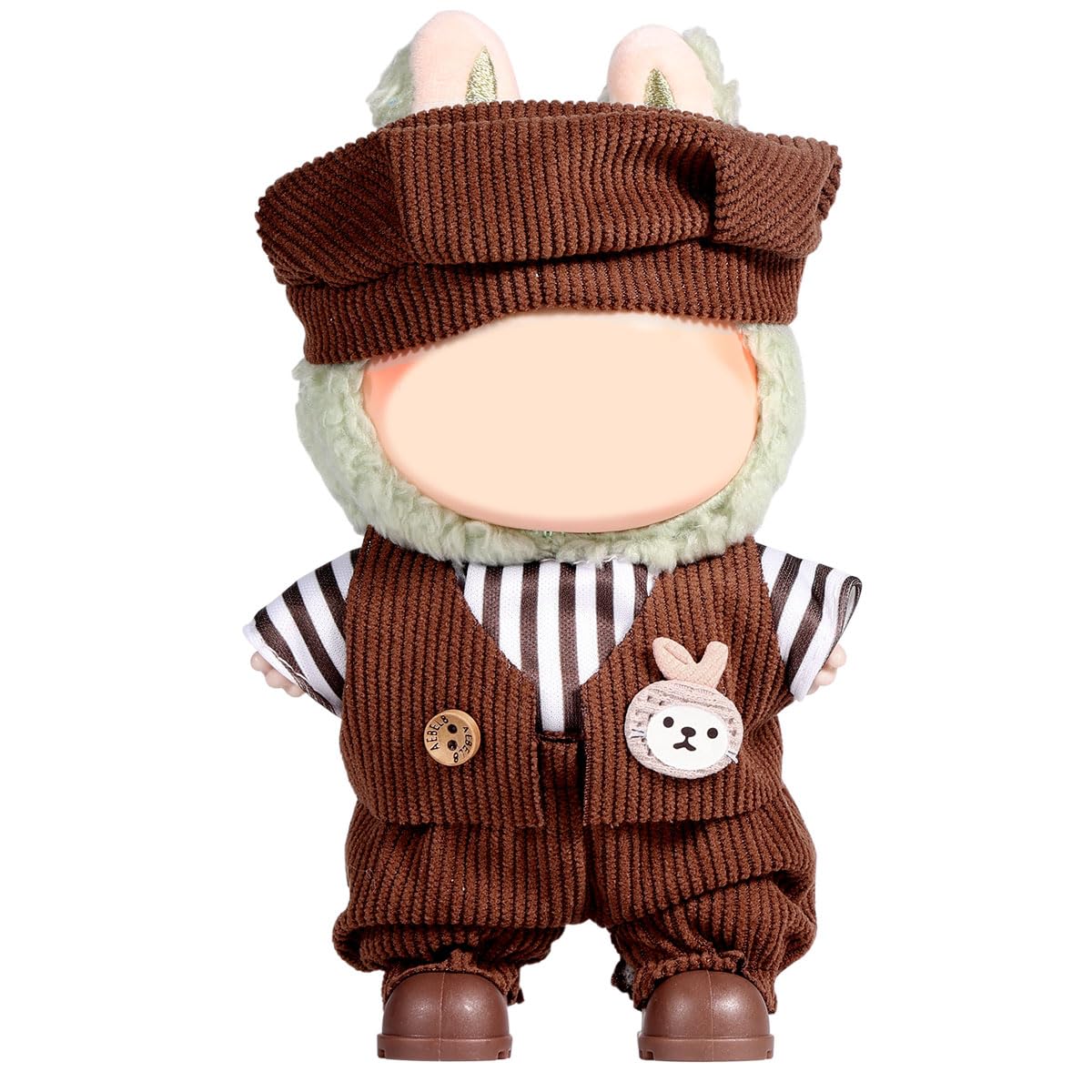 AICase 17cm Doll Clothes Set – 3-Piece Crochet Outfit (Top, Hat & Accessories)