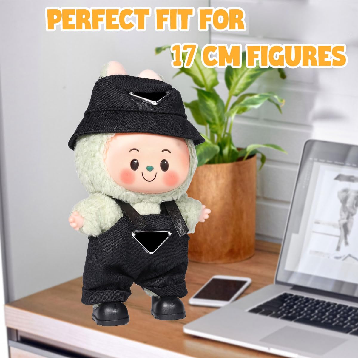 AICase 17cm Doll Clothes Set – 2-Piece Crochet Outfit with Hat