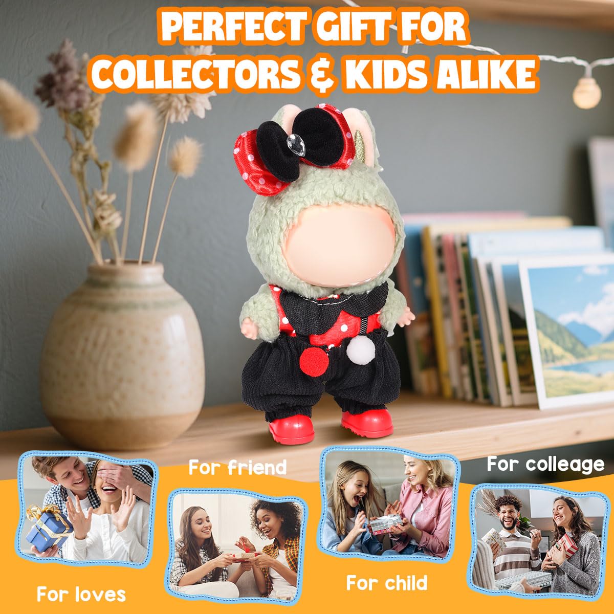 AICase 17cm Doll Clothes Set – 3-Piece Outfit with Hat for Collectors