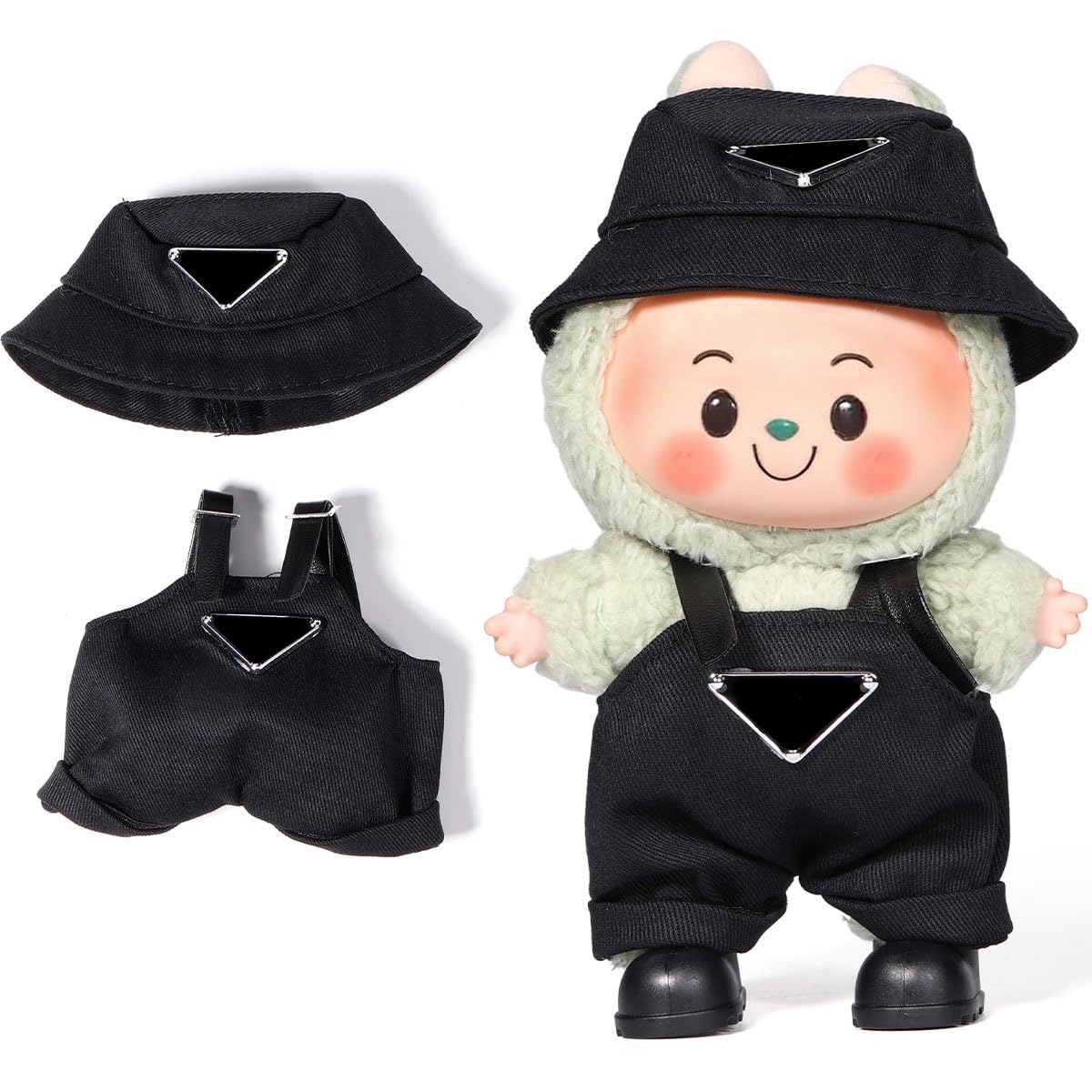 AICase 17cm Doll Clothes Set – 2-Piece Crochet Outfit with Hat
