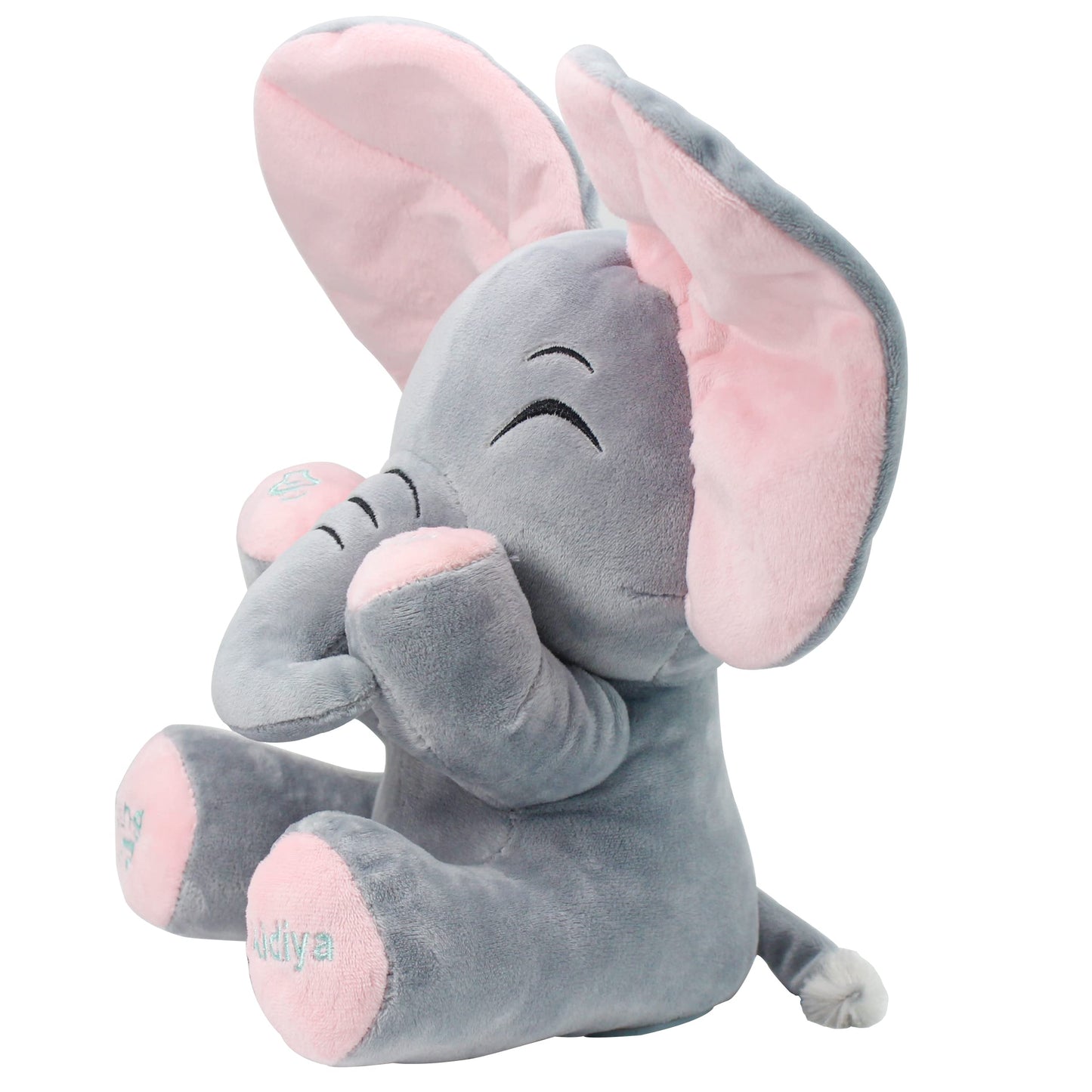 Aidiya Elephant Plush Toy – Interactive Singing Plush for Kids (11.8 in, Pink)