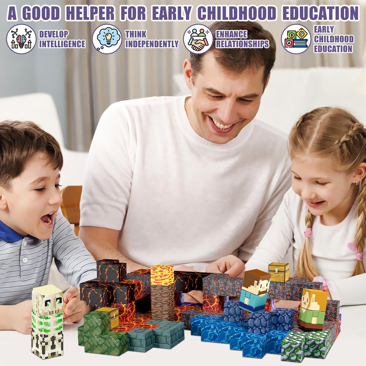 AIDYVOI 213 PCS Magnetic Blocks Set — STEM Building Toys for Kids 3+