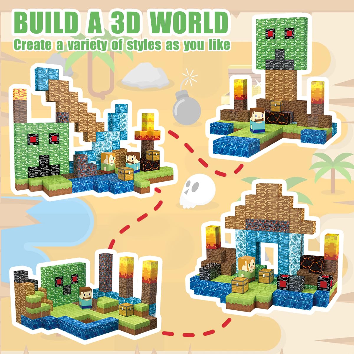 AIDYVOI 160 PCS Magnetic Blocks – 3D Building Toys for Kids 3+ | STEM & Sensory Learning