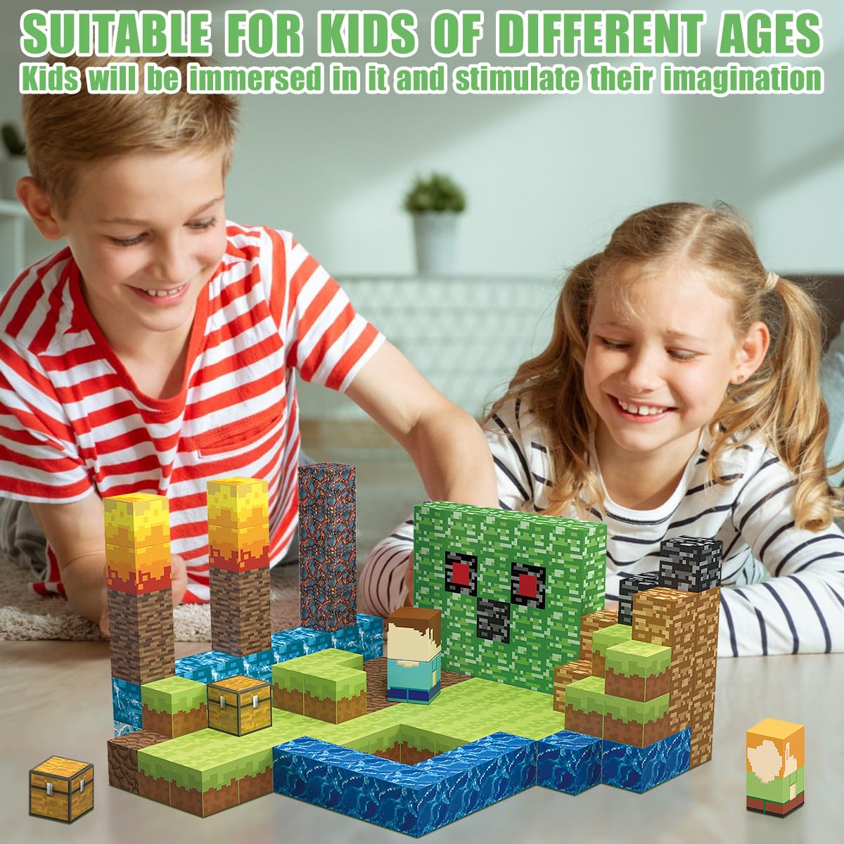 AIDYVOI 160 PCS Magnetic Blocks – 3D Building Toys for Kids 3+ | STEM & Sensory Learning