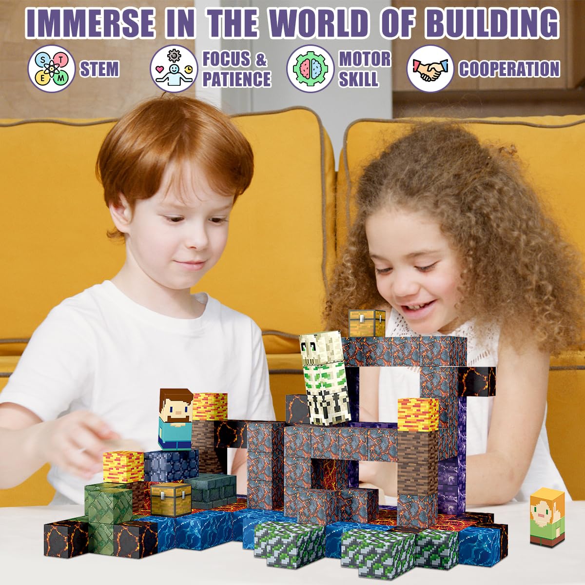 AIDYVOI 213 PCS Magnetic Blocks Set — STEM Building Toys for Kids 3+