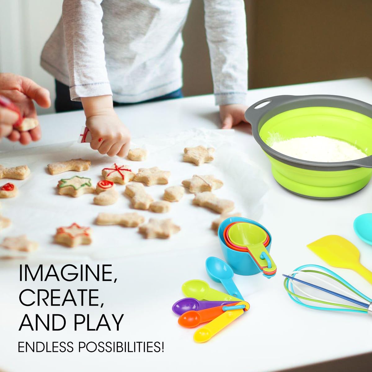 AIEVE Kids 28-Piece Cooking Set for Real Cooking | Safe, Durable Kitchen Tools for Ages 6–12