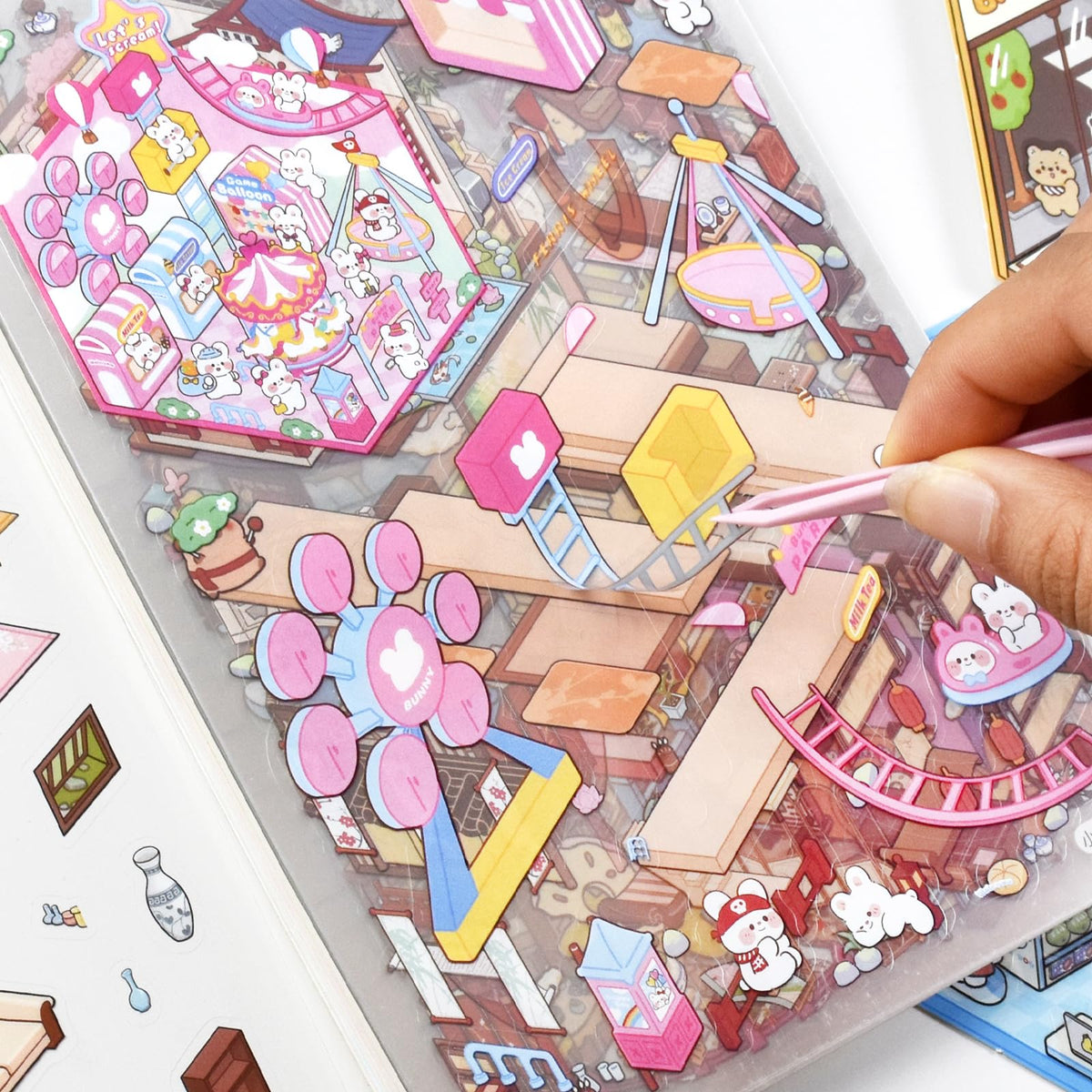 Aifong 20 Sets DIY 3D Sticker Scene Book – Create Your Own 3D House Scenes