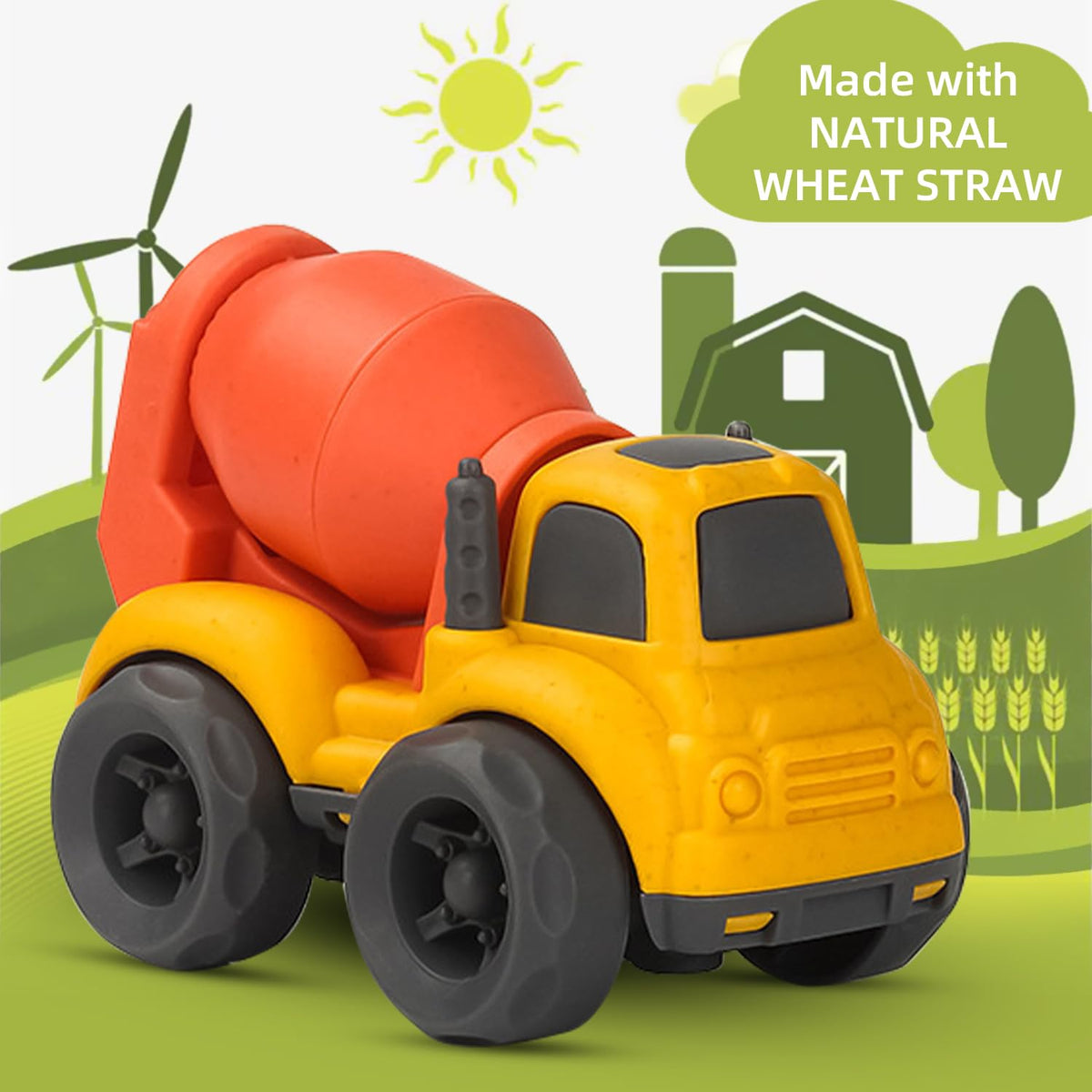 Aigitoy Toddler Truck Set — BPA-Free, Recycled Plastic, 1-3 Years, Dishwasher Safe