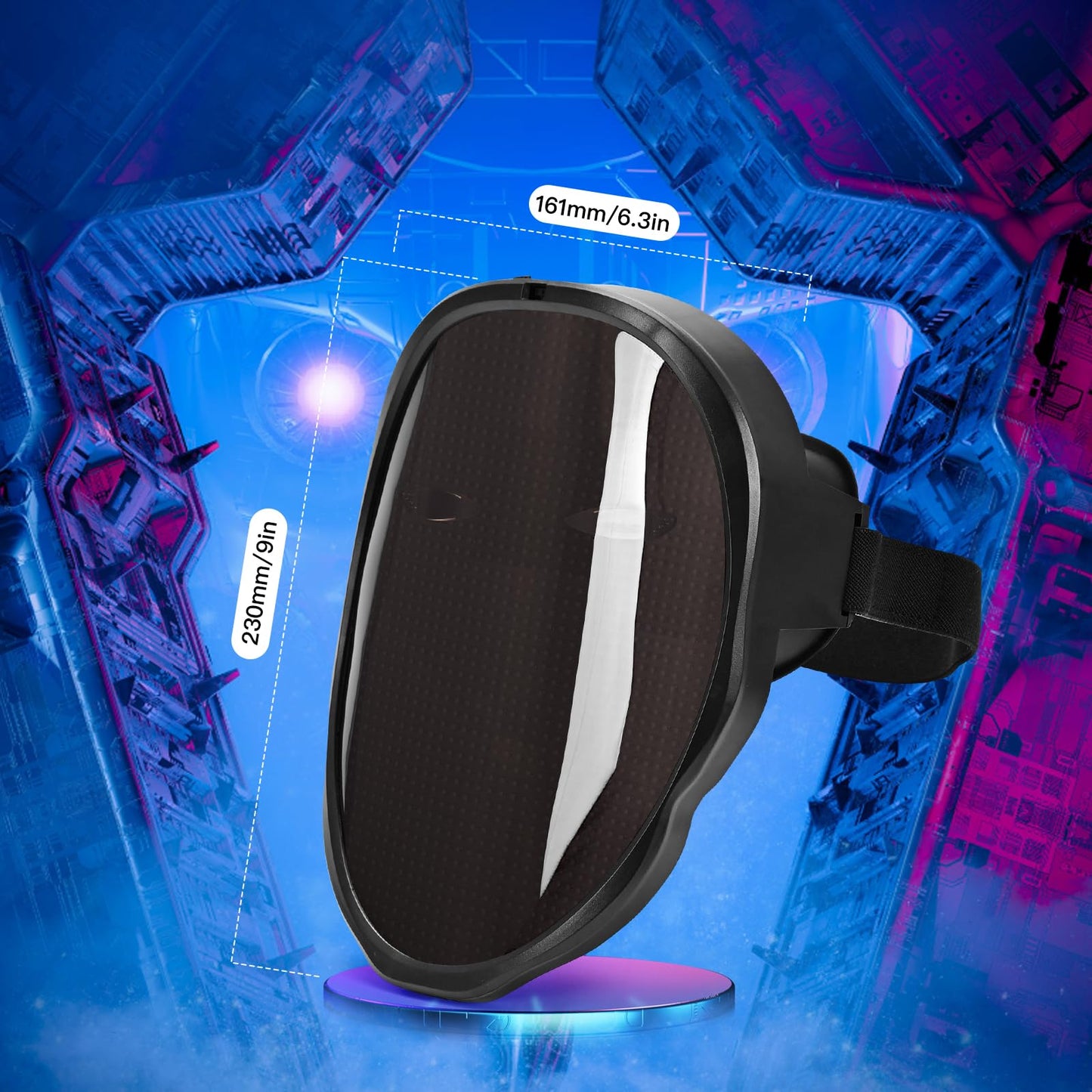 AIGLUN LED Face Transforming Mask — Gesture Control for Cosplay & Parties