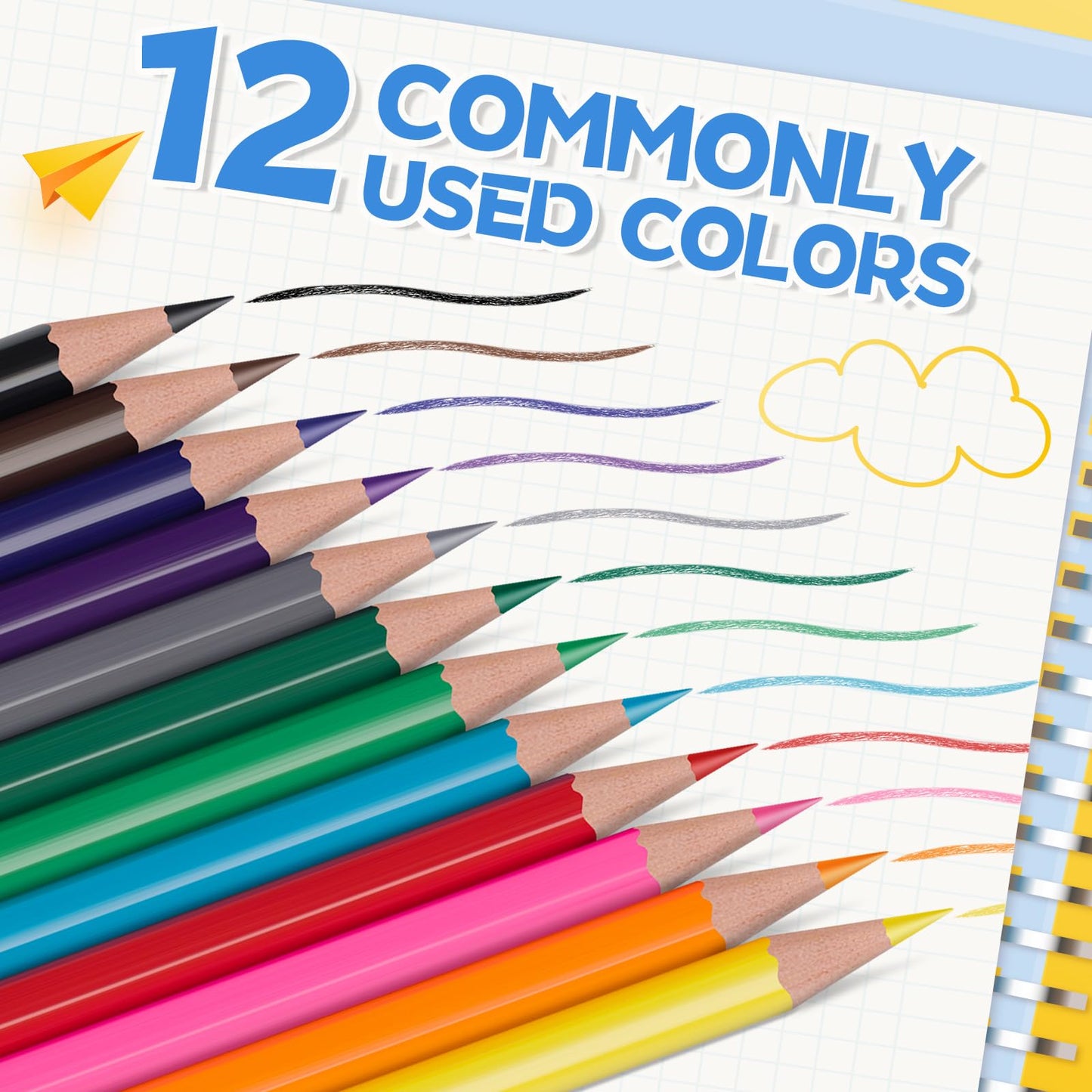 Aigybobo 432-Count Colored Pencils Bulk - 36 Packs, Pre-Sharpened, Non-Toxic Classroom Supplies