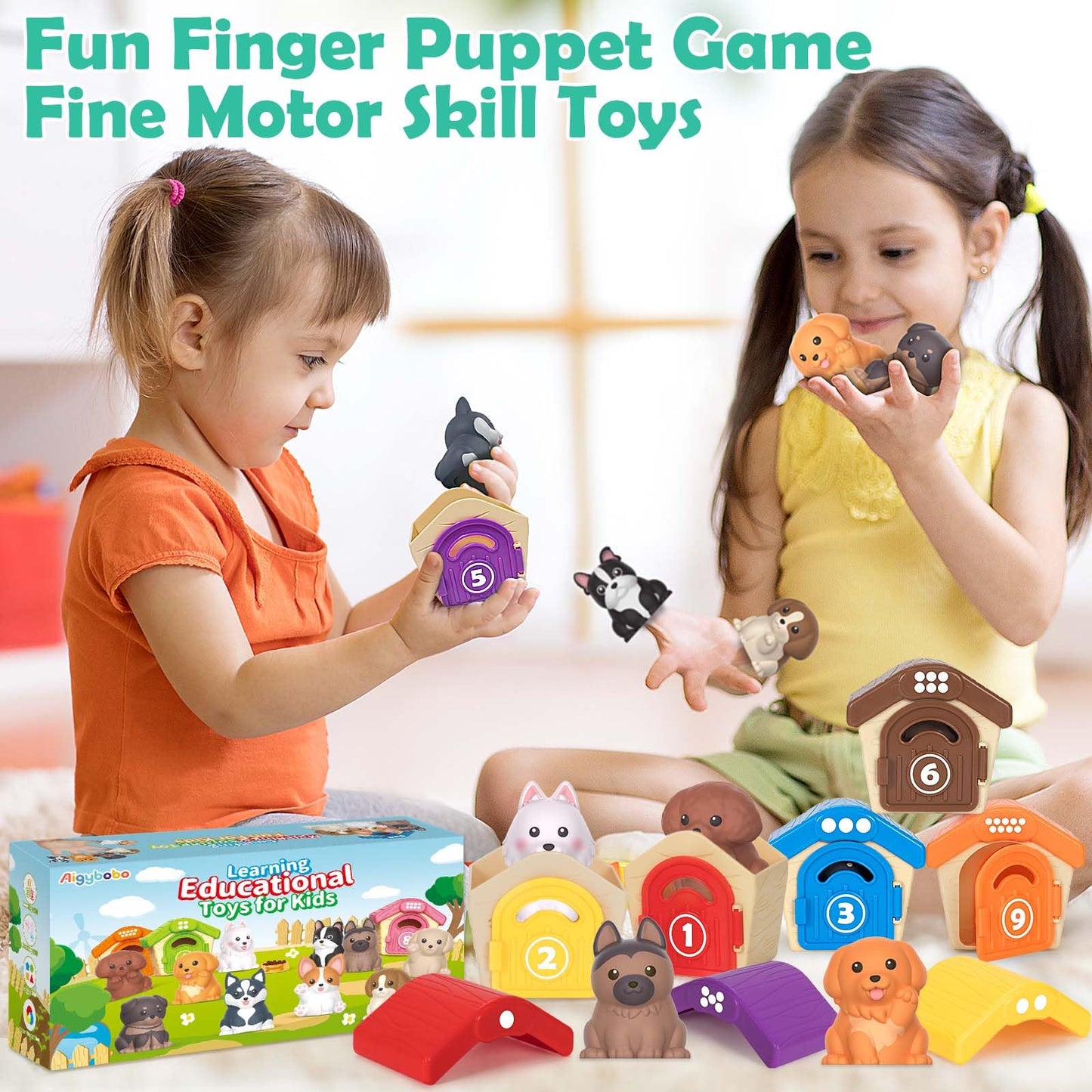 Aigybobo 20-Piece Puppy Learning Toy Set – Counting & Sorting for Toddlers (12-18 Months)