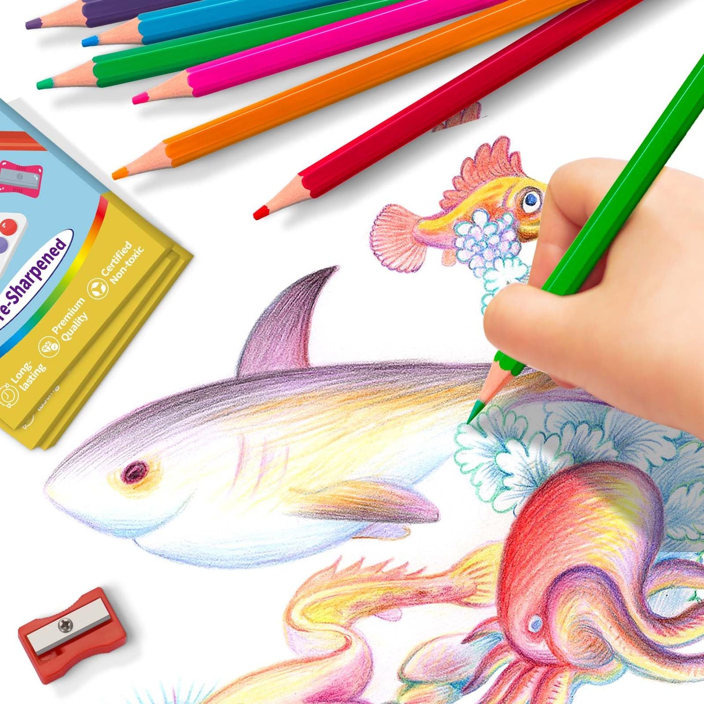Aigybobo 432-Count Colored Pencils Bulk - 36 Packs, Pre-Sharpened, Non-Toxic Classroom Supplies