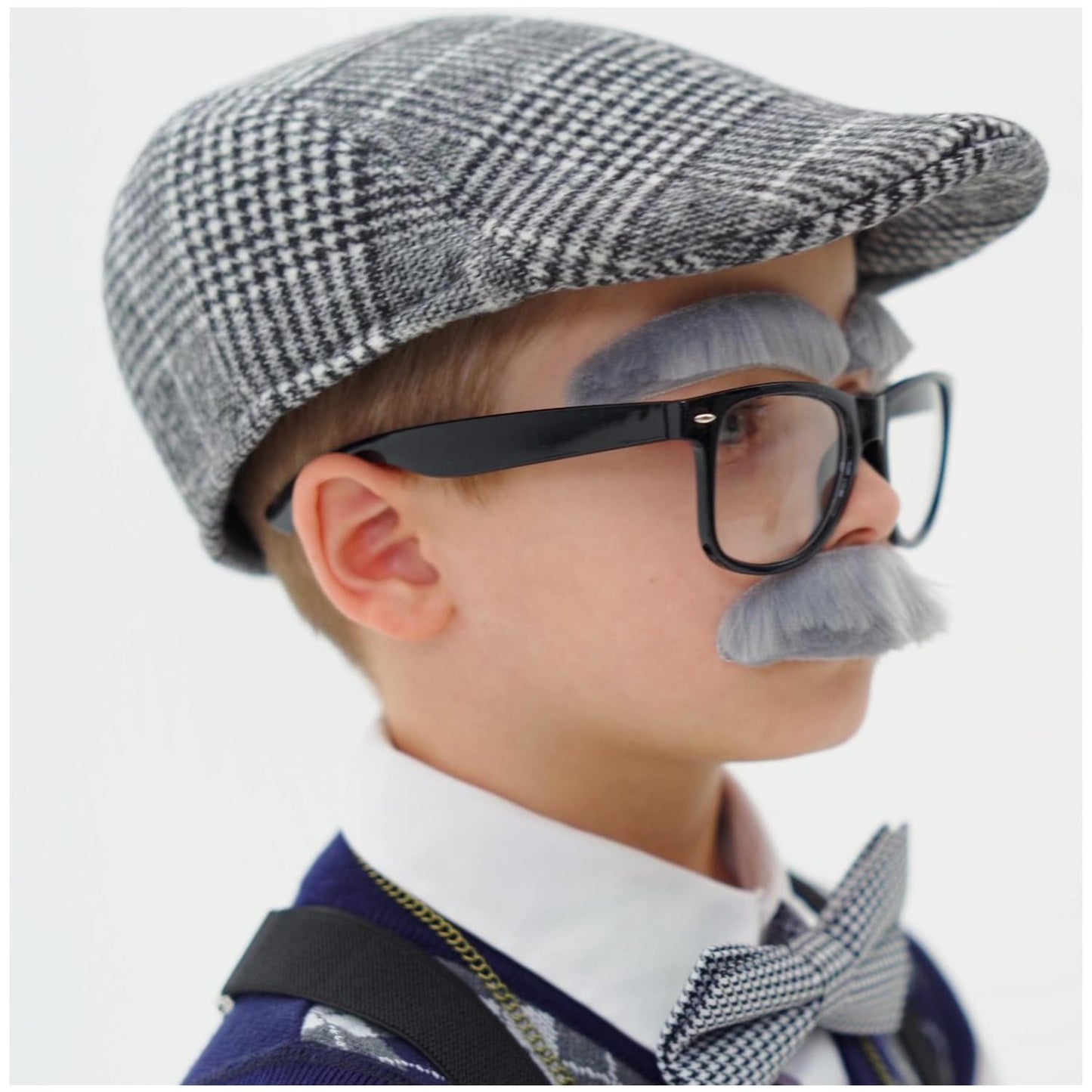 Aimeiar Kids Old Man Costume Kit for 100th Day of School – Grandpa Vest Set for Boys