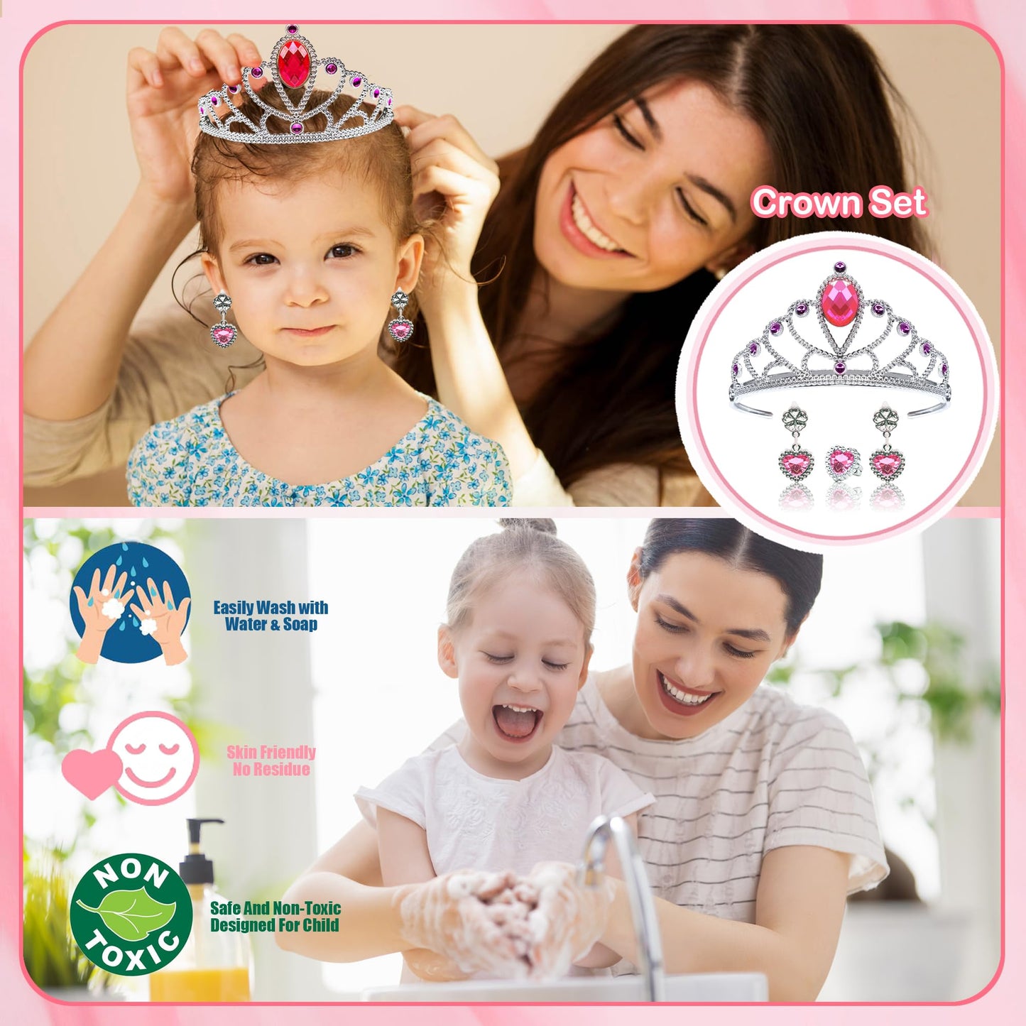 Aimidola 68-Piece Kids Makeup Kit for Girls 3-12 – Non-Toxic, Washable Play Set