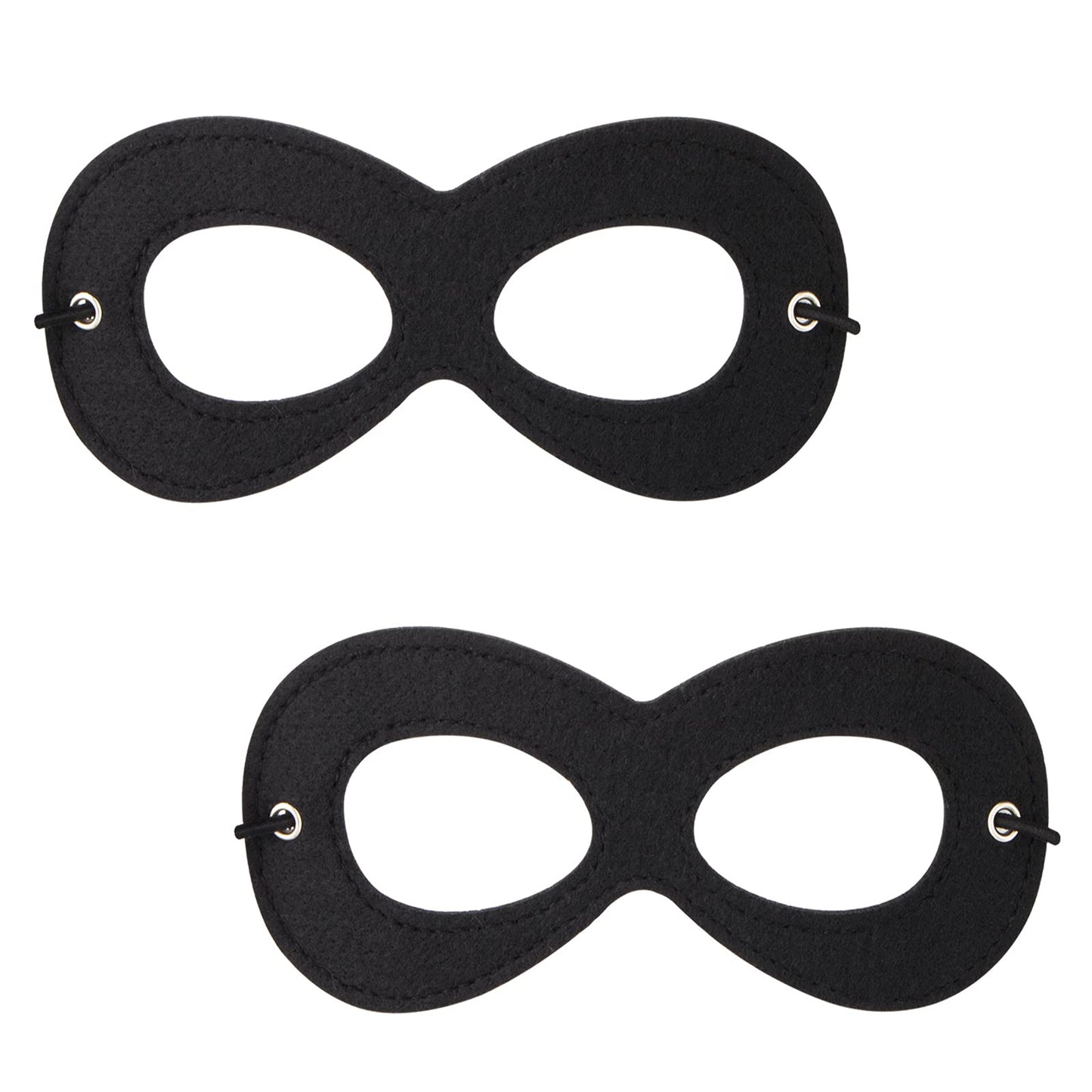 AIMIKE 2-Pack Black Felt Superhero Masks | Adjustable Half Masks for Kids & Adults