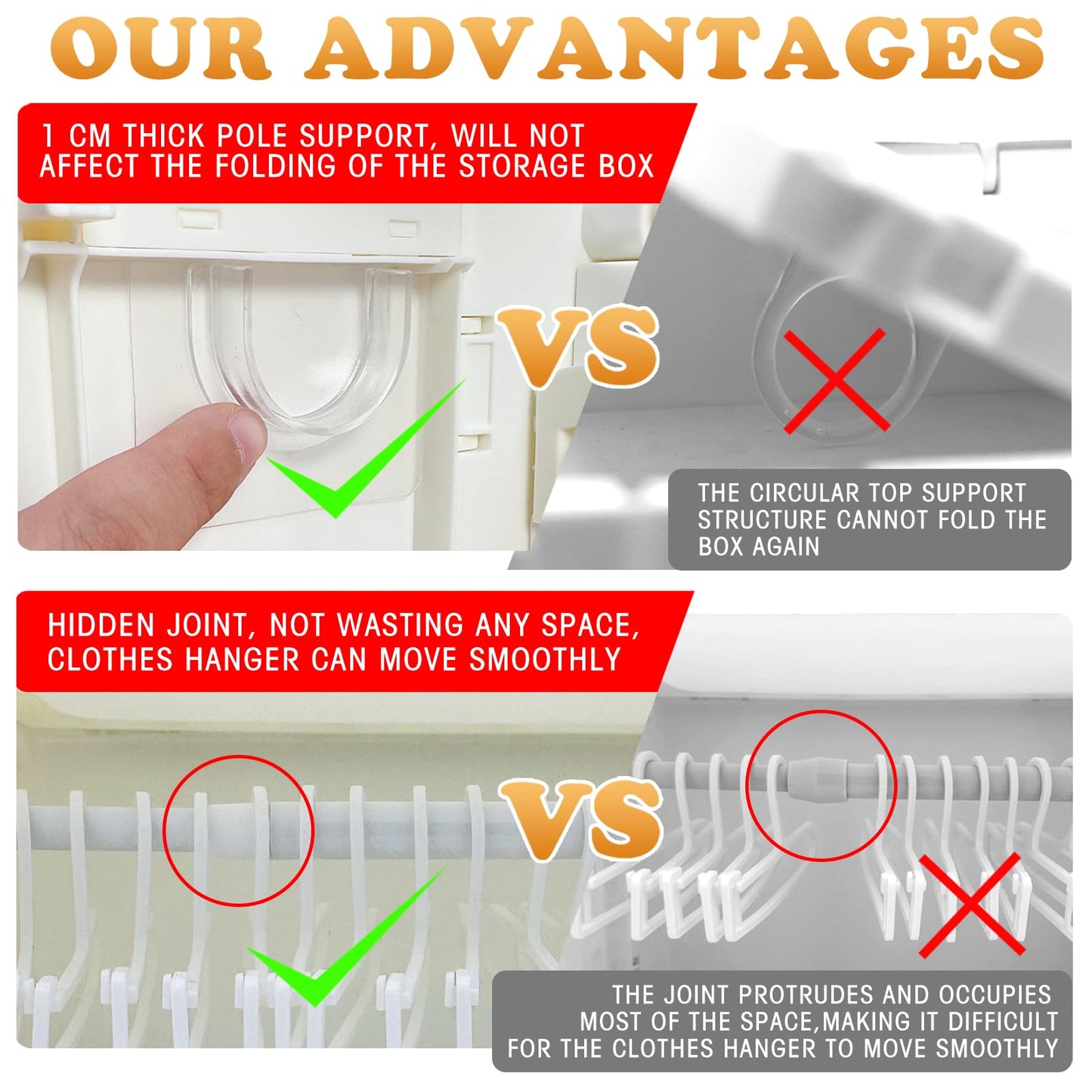 aimpiwt Foldable Doll Wardrobe with 10 Hangers & Removable Rod – Stackable Storage