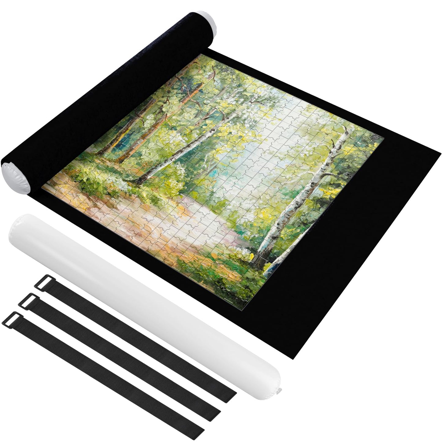 Ainiv Jigsaw Puzzle Mat Roll Up – 1500 Pieces, 46x26 in, Portable Felt Puzzle Saver