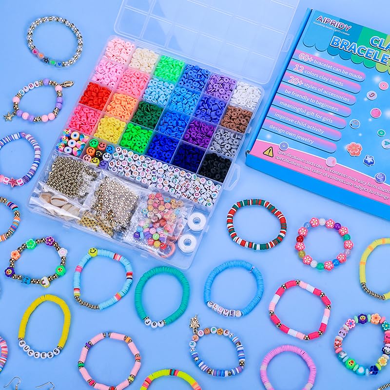 AIPRIDY Bracelet Making Kit for Girls – 3,654-Piece Bead Craft Set for Creative Jewelry (Ages 6+)