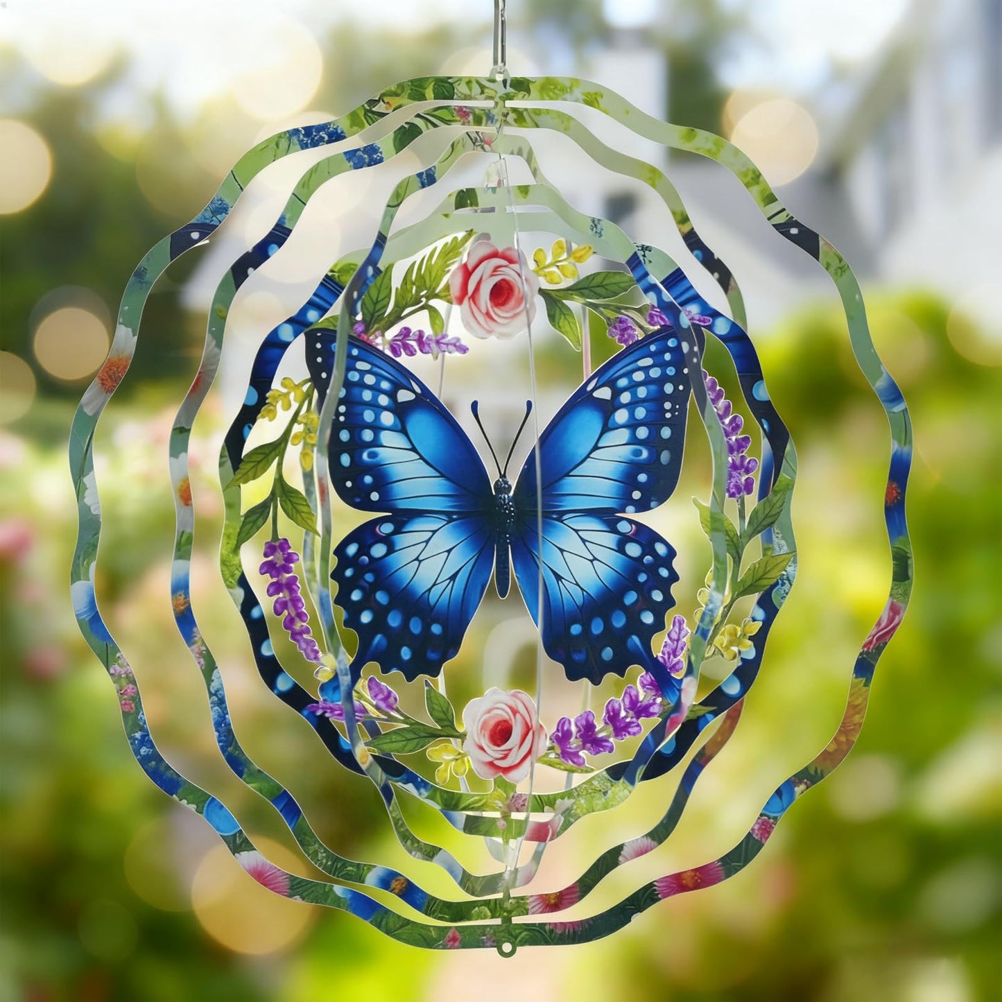AiQDBAA Wind Spinners Outdoor Butterflies - 12-inch 3D Garden Decor for Yard & Patio
