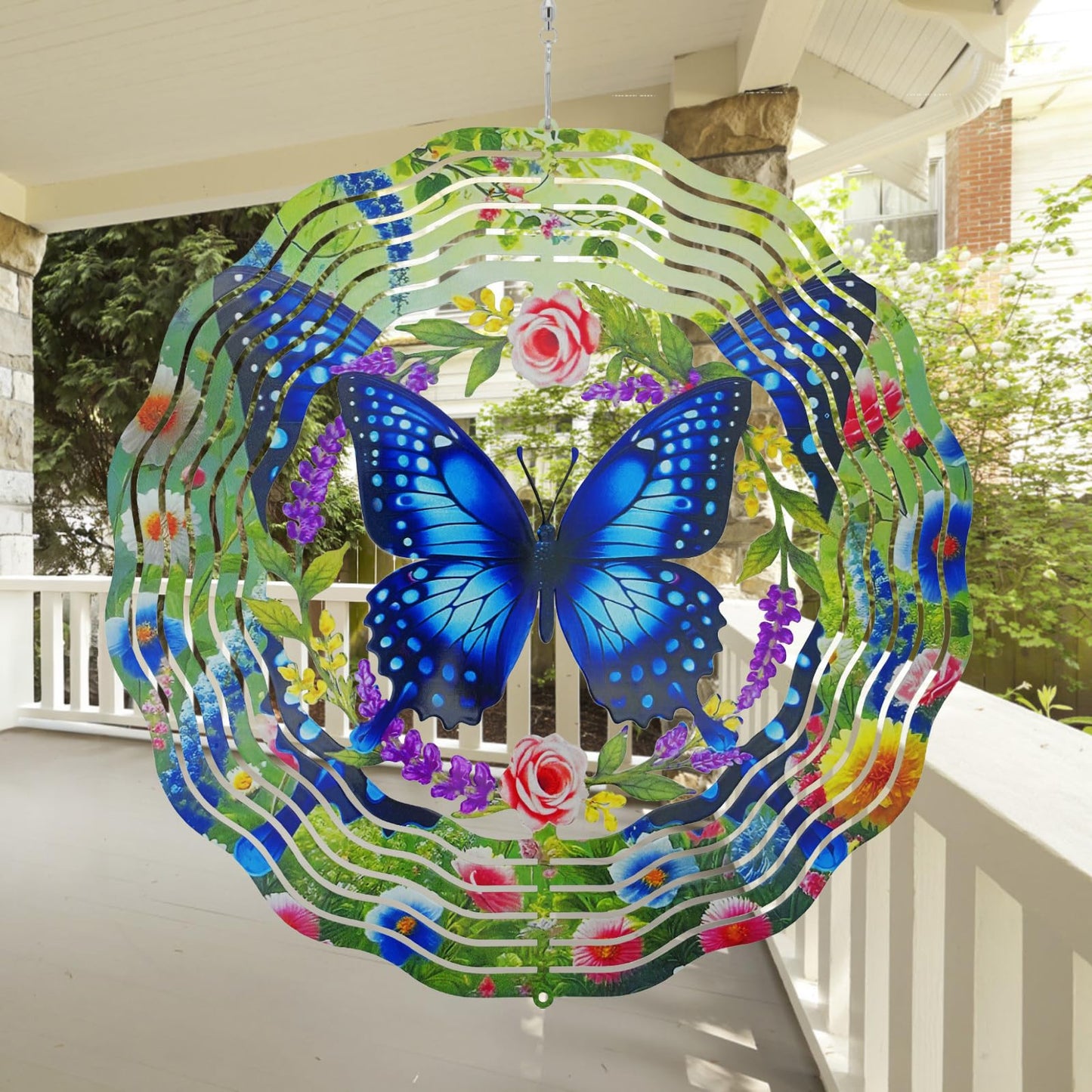 AiQDBAA Wind Spinners Outdoor Butterflies - 12-inch 3D Garden Decor for Yard & Patio