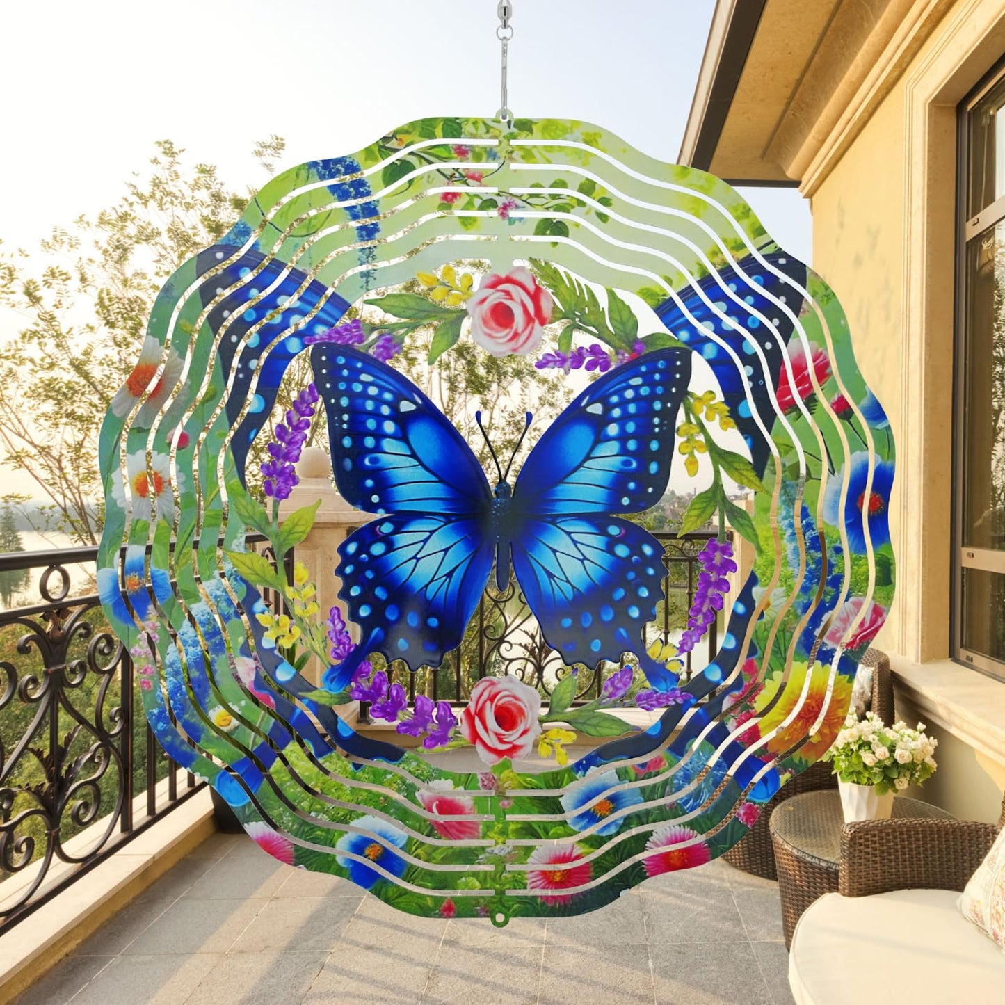 AiQDBAA Wind Spinners Outdoor Butterflies - 12-inch 3D Garden Decor for Yard & Patio