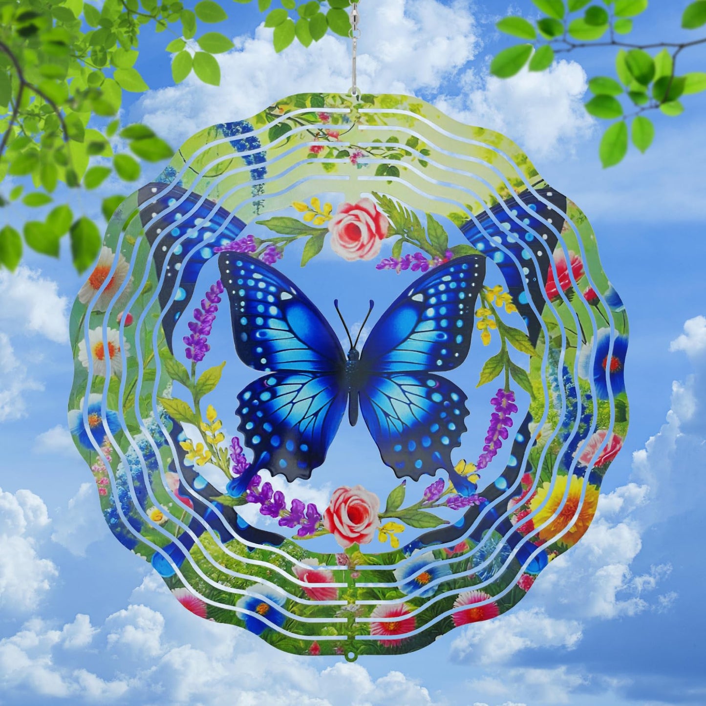 AiQDBAA Wind Spinners Outdoor Butterflies - 12-inch 3D Garden Decor for Yard & Patio