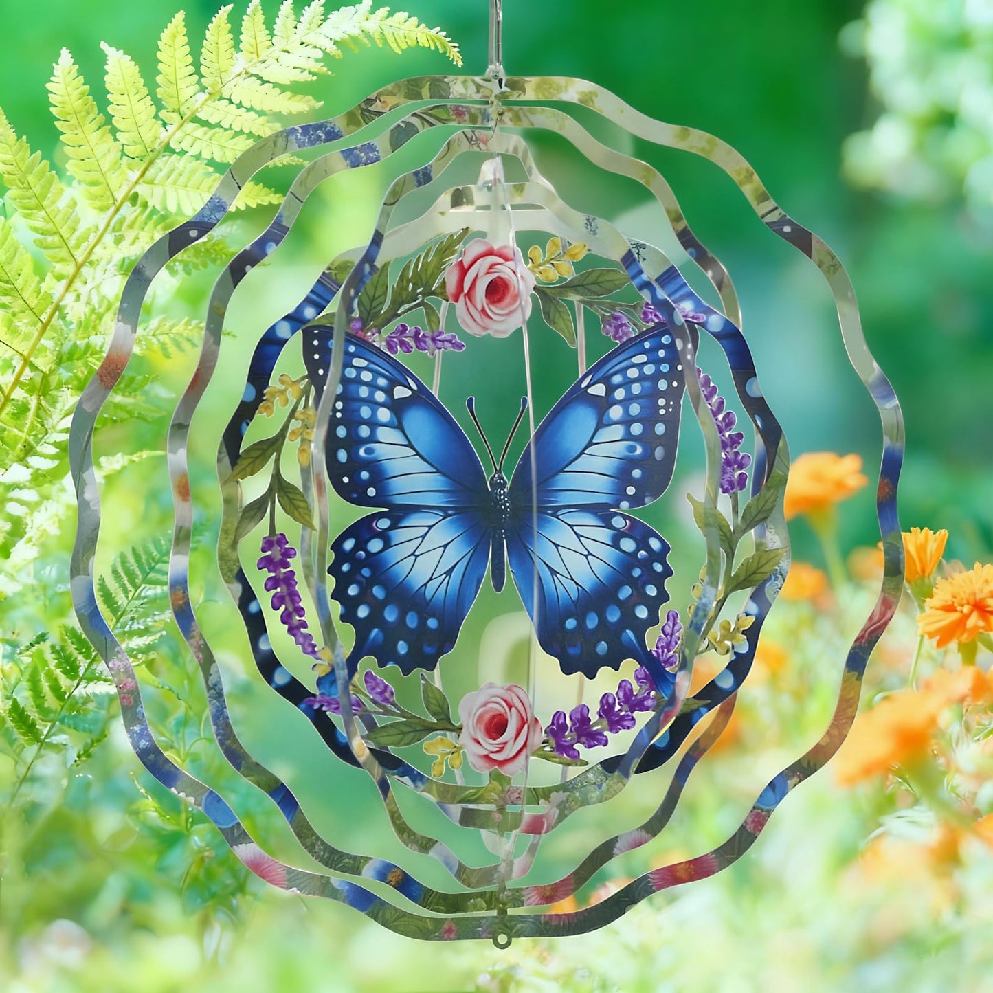 AiQDBAA Wind Spinners Outdoor Butterfly — 12 Inch 3D Hanging Garden Decor for Patio, Yard