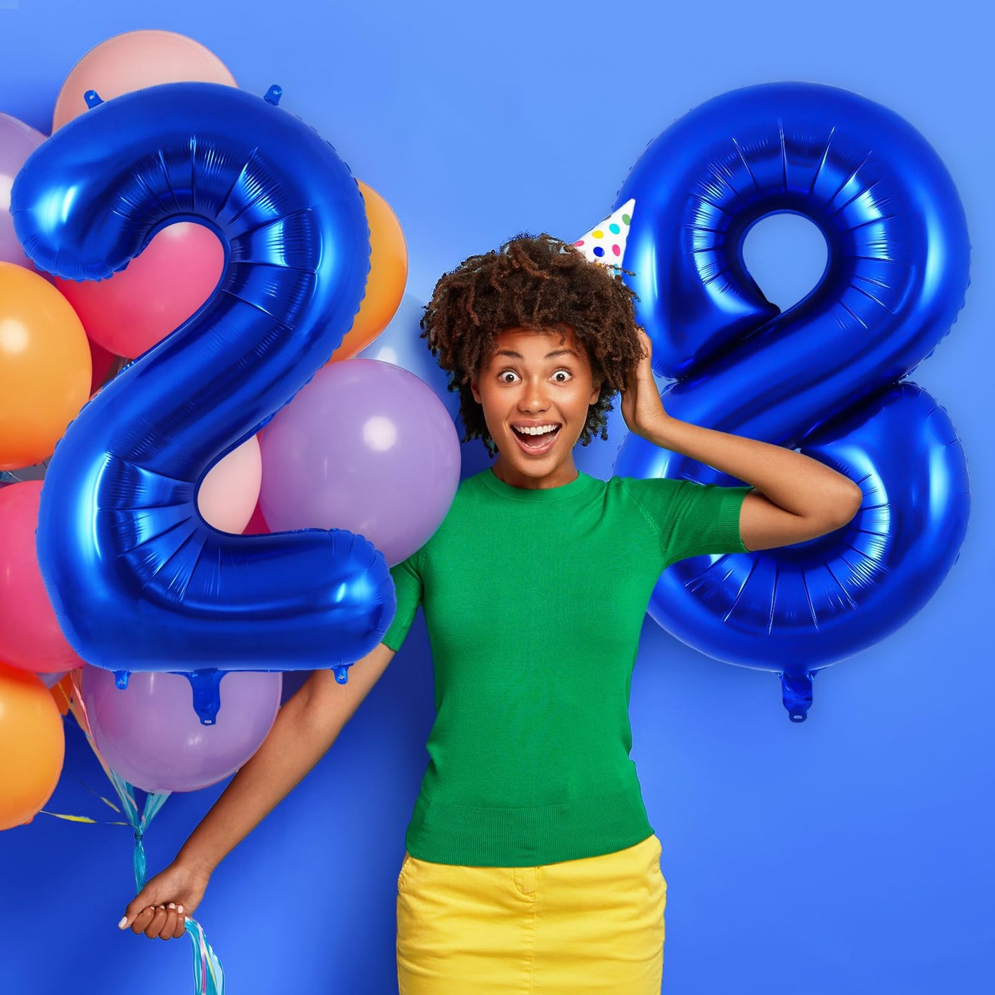 AIQINHU Navy Blue Number 8 Balloon – 40 Inch Jumbo Foil Mylar for 8th Birthday & Celebrations