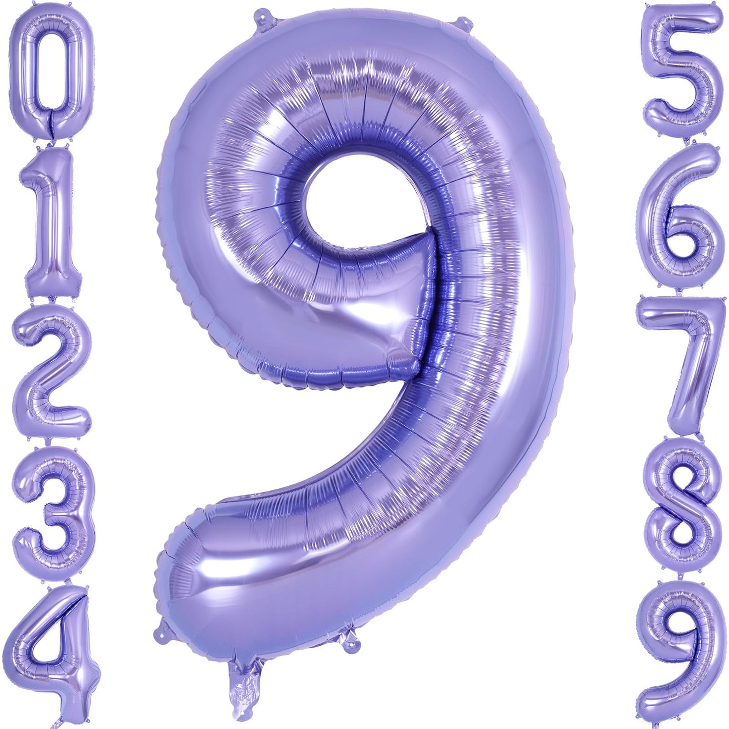 AIQINHU Purple 40-Inch Number 9 Balloon – Giant Foil Mylar for 9th Birthday