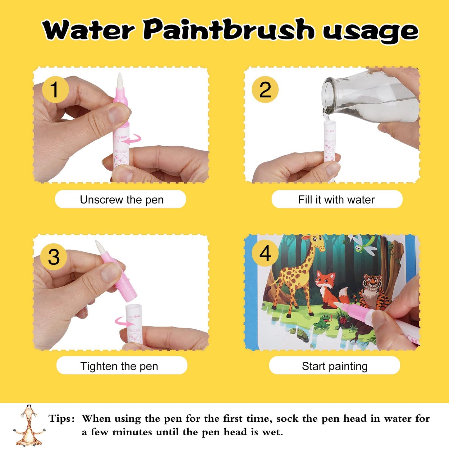 Air Blow Water Doodle Books for Toddlers – 3-Pack, Reusable & Mess-Free