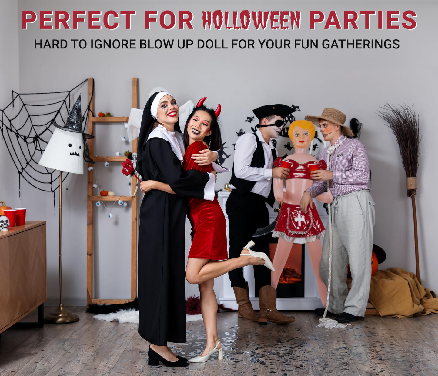 AIR GAG Decorative Inflatable – 59-Inch Party Doll for Gags, Decor & Events