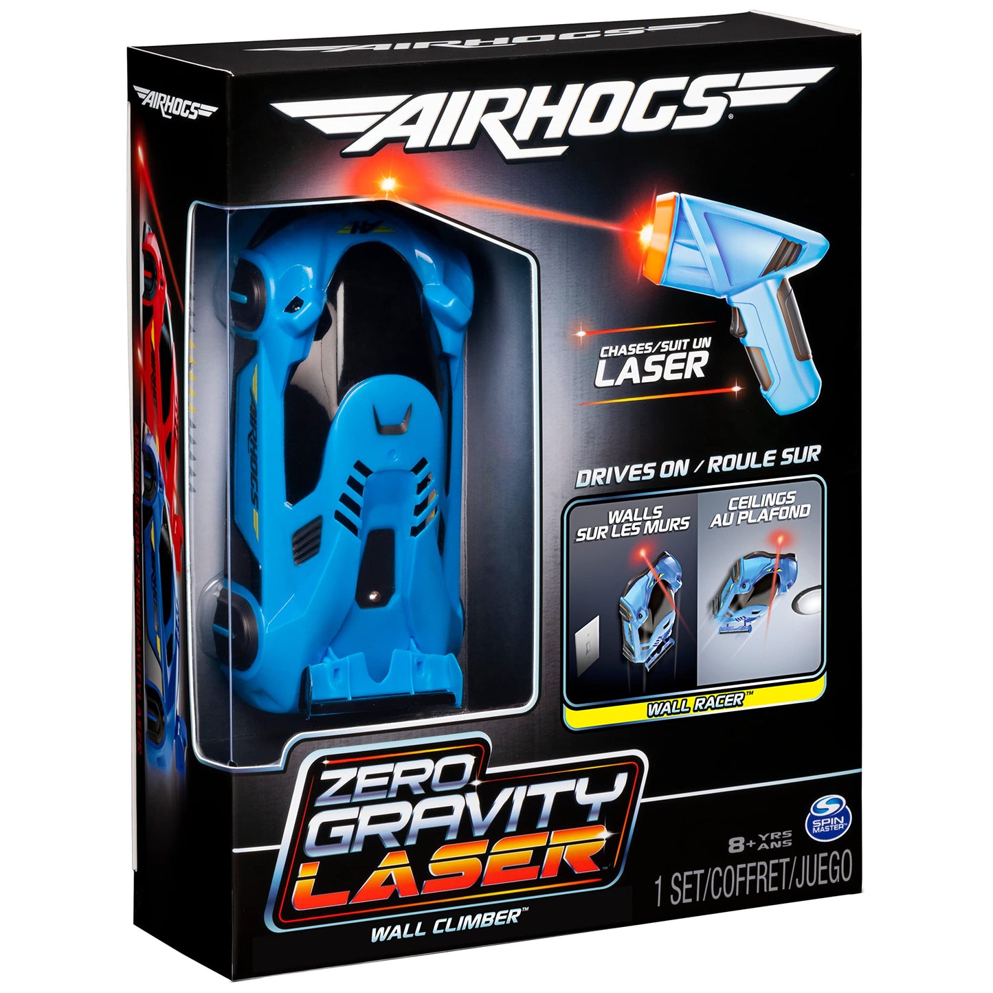 Air Hogs Zero Gravity Light Wall Racer – USB Rechargeable Wall-Climbing Race Car