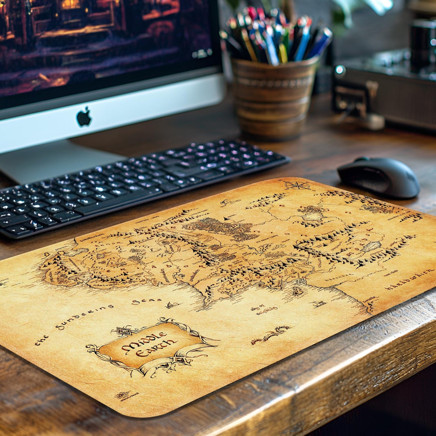 AIRCBC MTG Playmat 24x14 in — Non-Slip Rubber Backing + Free Storage Bag