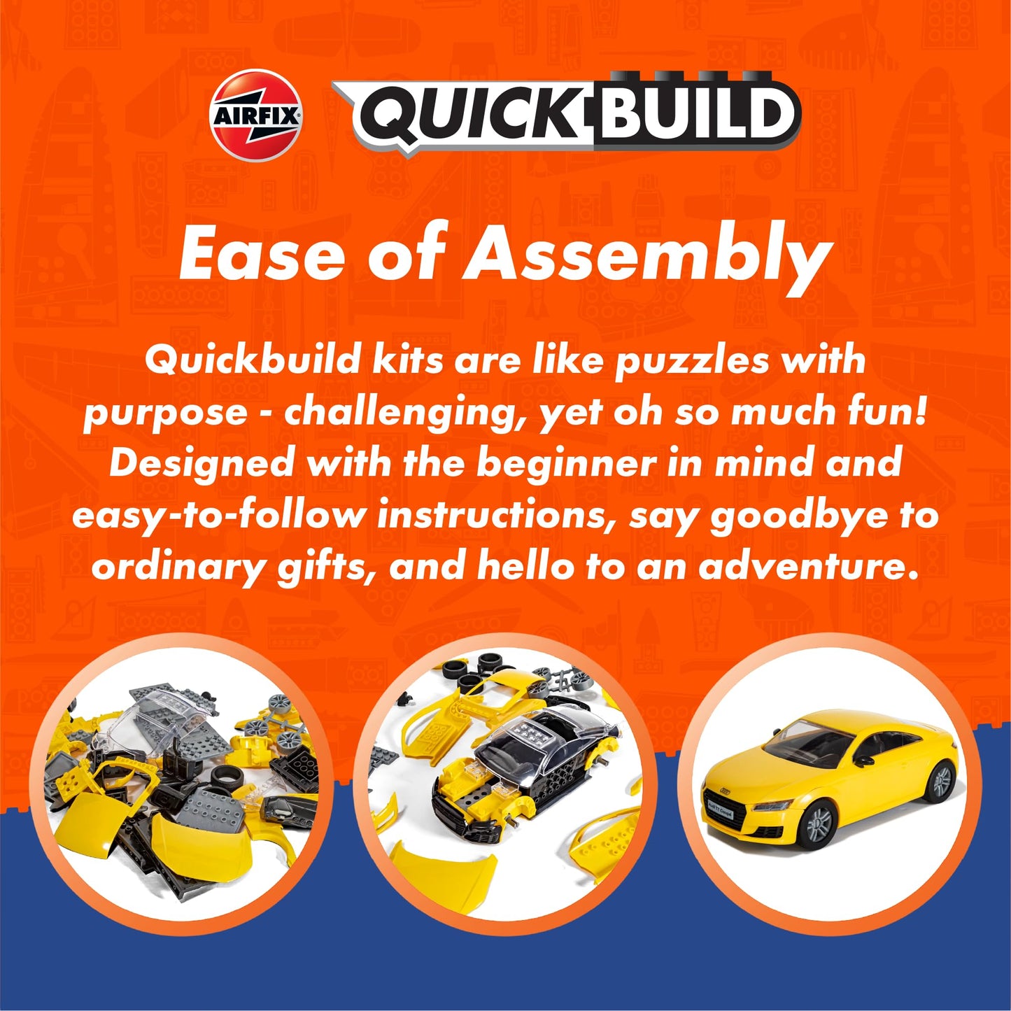 Airfix Quickbuild P-51D Mustang Kit – No Glue, Pre-Painted, Skill Level 1 (J6016)