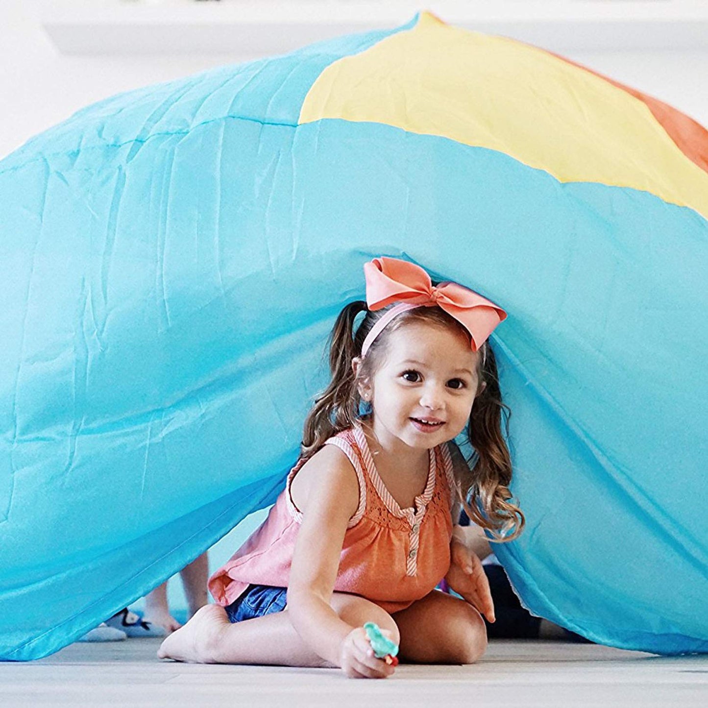 Air Fort: The Original Patented Inflatable Fort for Kids – 30-Second Setup (Beach Ball Blue)