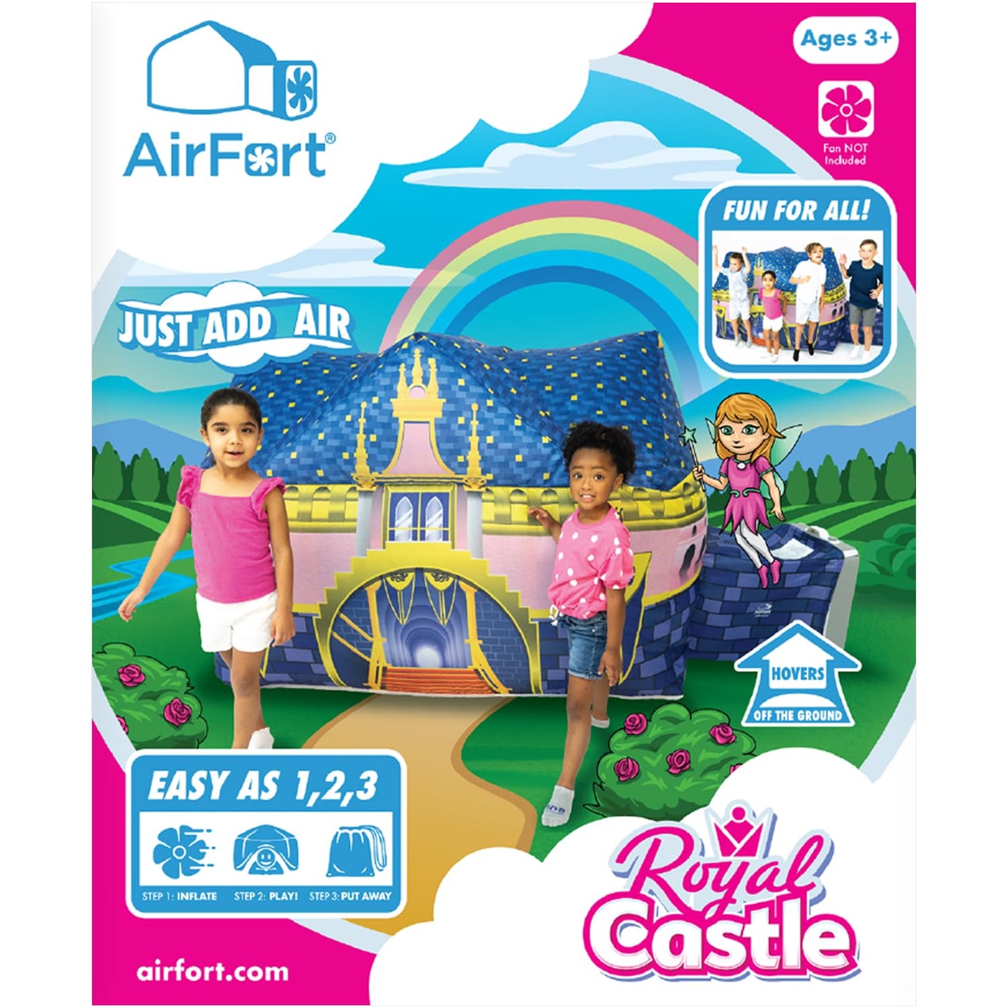 Air Fort Royal Castle – The Original Patented AirFort, 30-Second Inflatable Kid Fort