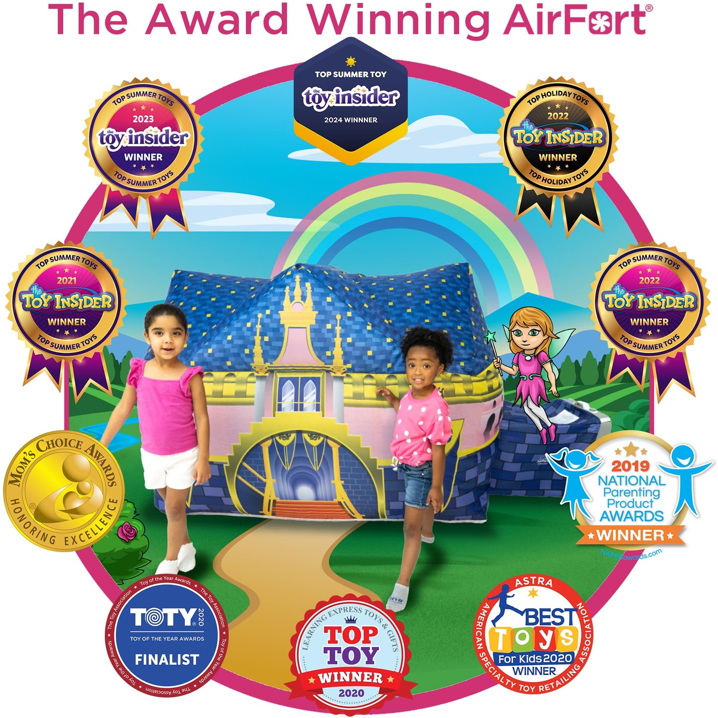 Air Fort Royal Castle – The Original Patented AirFort, 30-Second Inflatable Kid Fort
