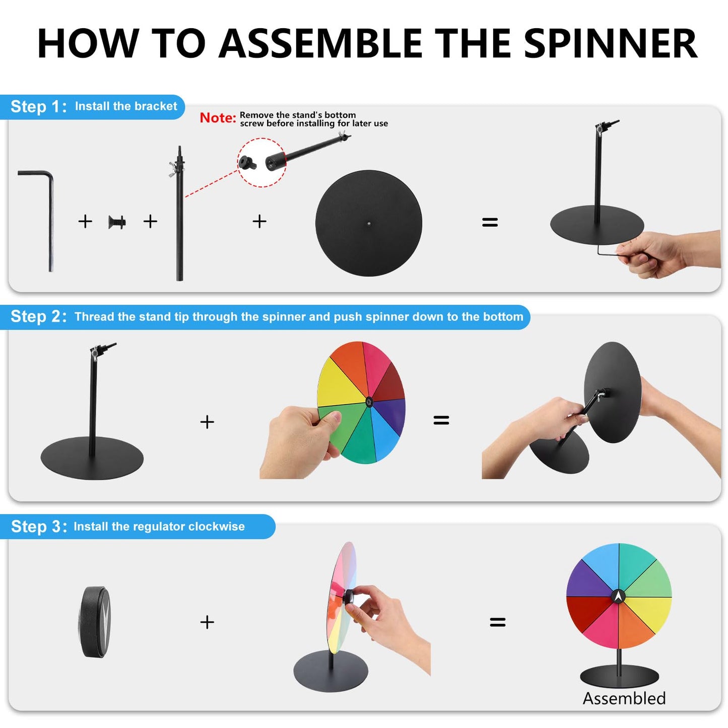 Airpark Prize Wheel – 8-Inch Tabletop Spinning Wheel for Prizes