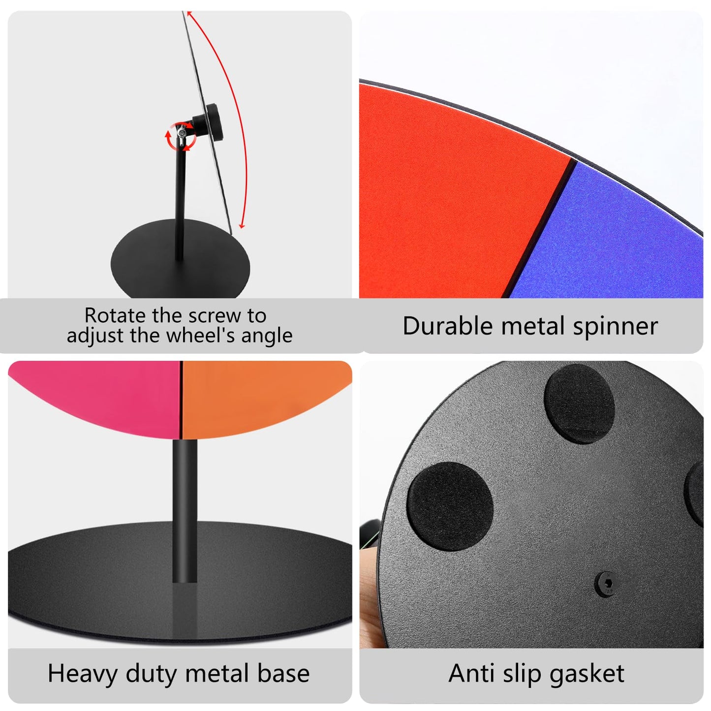 Airpark Prize Wheel – 8-Inch Tabletop Spinning Wheel for Prizes
